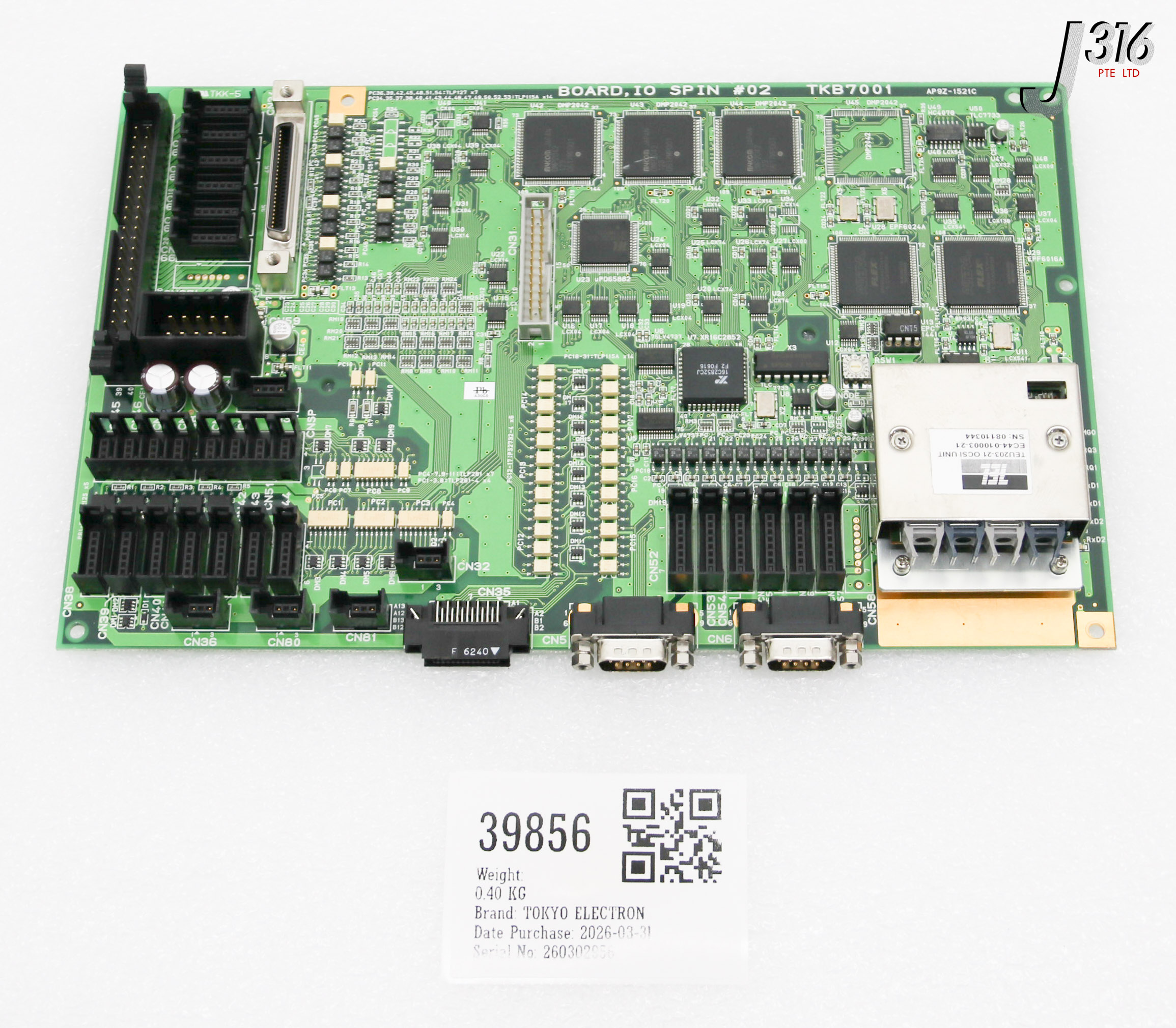 39856 TOKYO ELECTRON PCB IO SPIN #02, AP9Z-1521C TKB7001