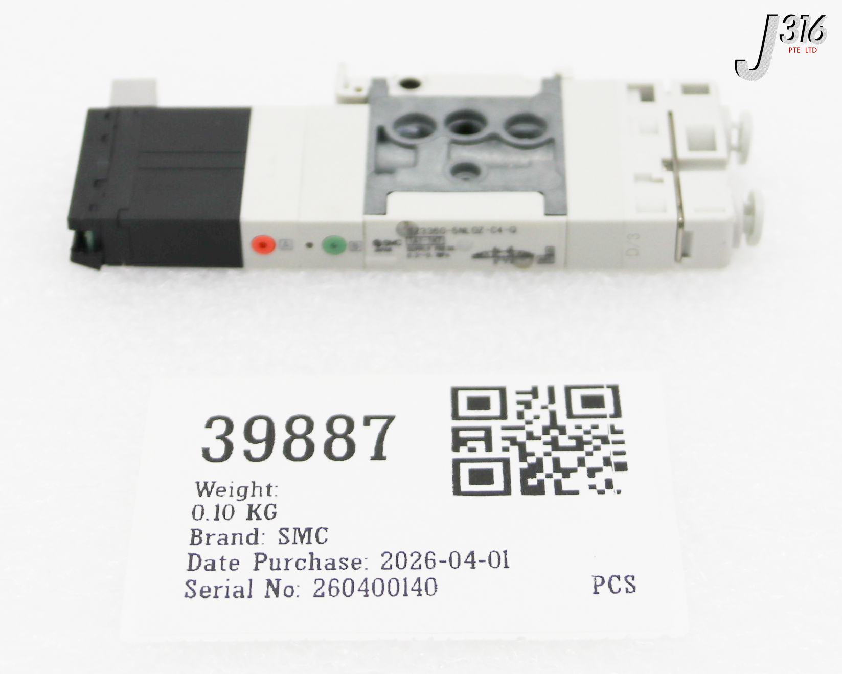 39887 SMC SOLENOID VALVE, 0.2-0.7MPA SZ3360-5NLOZ-C4-Q