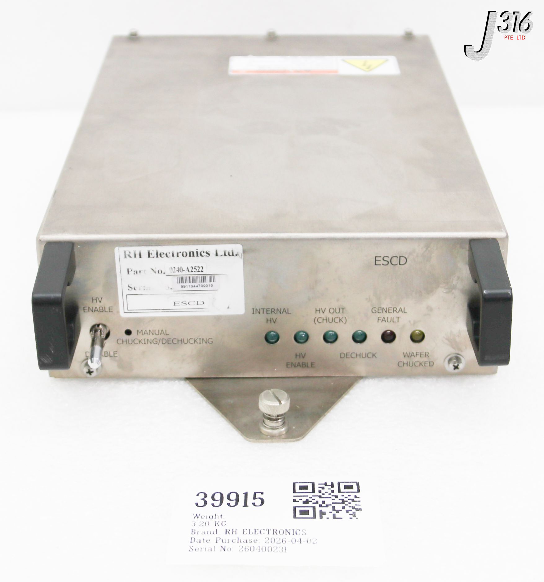 39915 RH ELECTRONICS ESCD CONTROLLER 0240-A2522