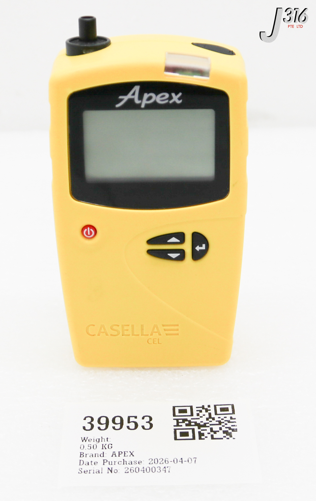 39953 APEX PERSONAL AIR SAMPLER 182000B