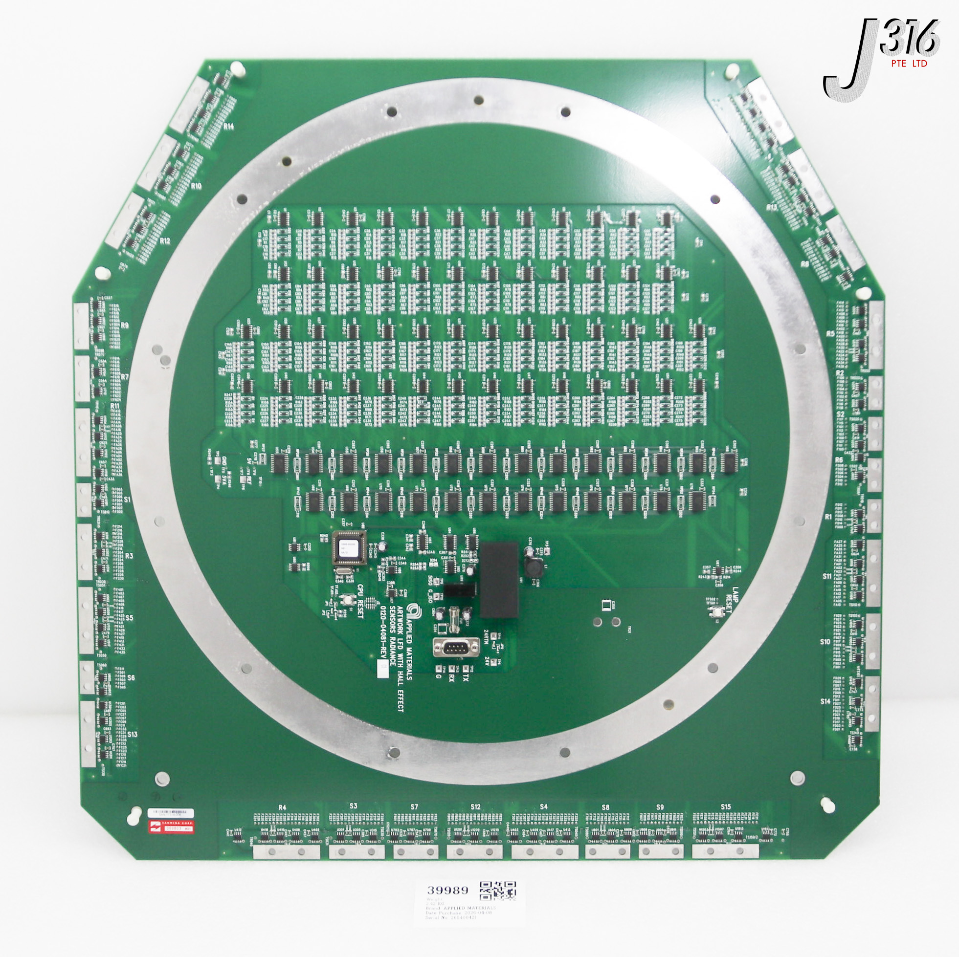 39989 APPLIED MATERIALS PCB, ARTWORK LFD W/ HALL EFFECT SENSORS RADIANCE, 0195-10254 0120-04081