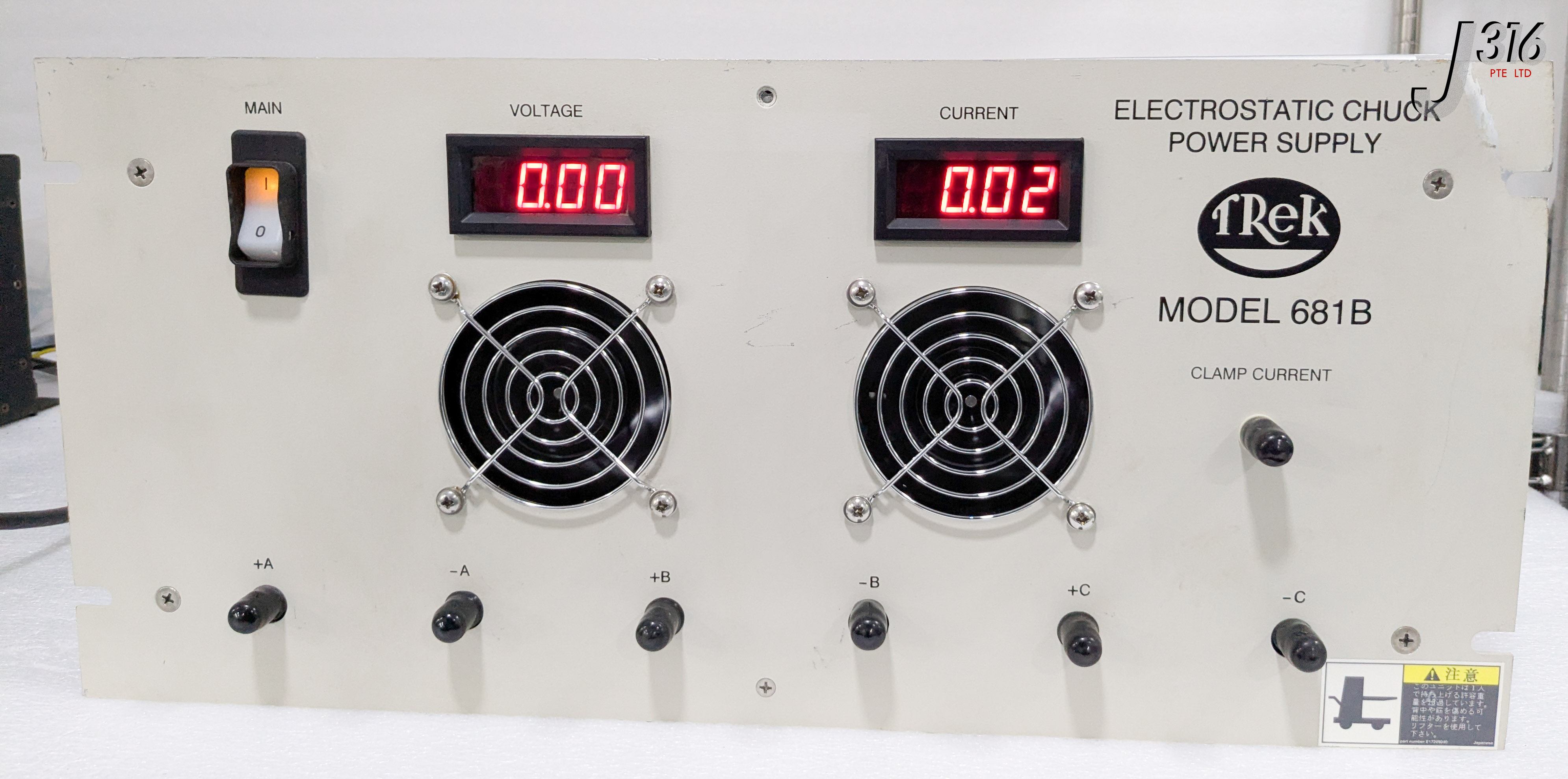 39995 TREK ELECTROSTATIC CHUCK POWER SUPPLY, VARIAN E19283790 681B