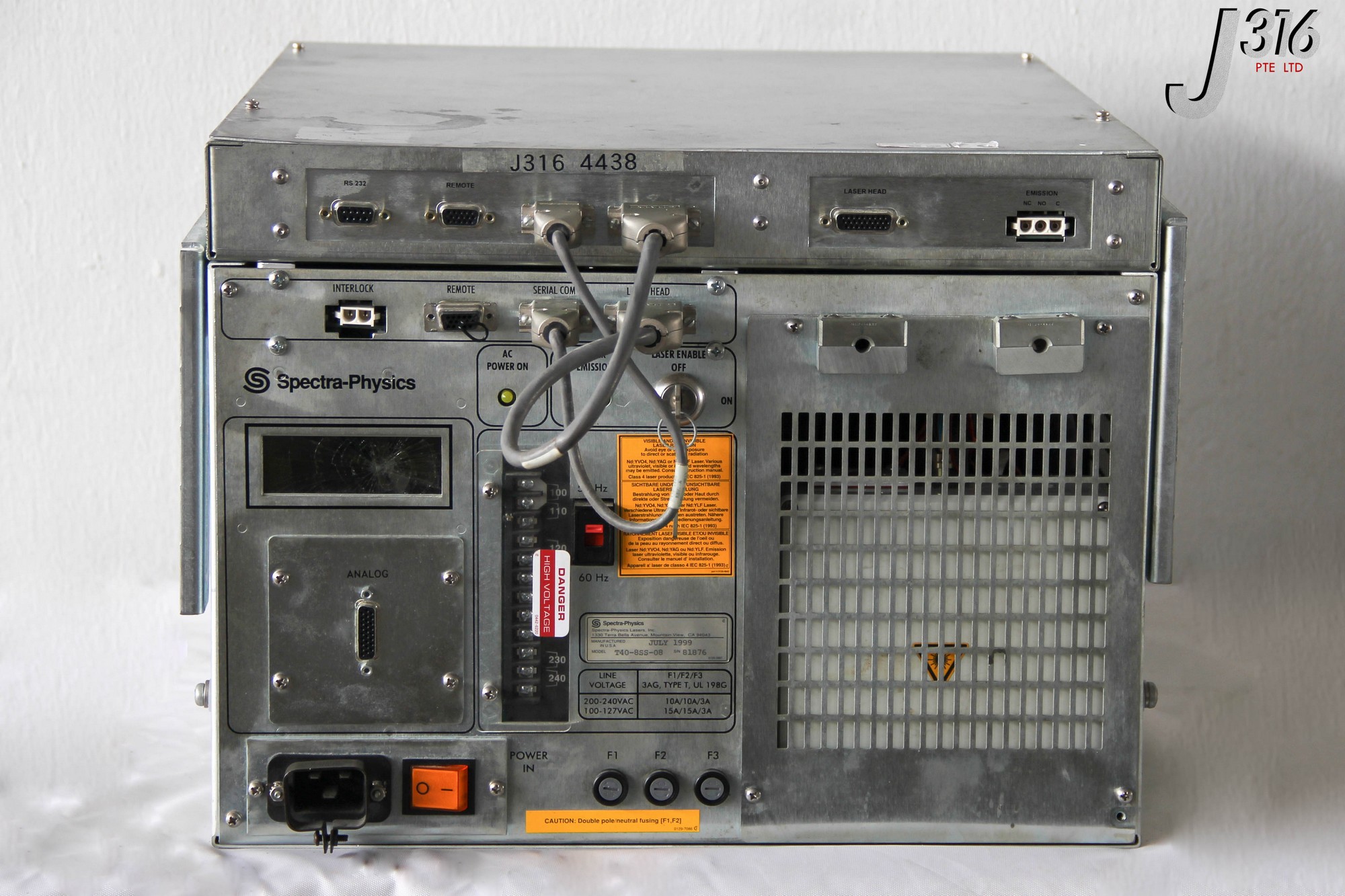 4438 SPECTRA-PHYSICS POWER SUPPLY T40-8SS-08