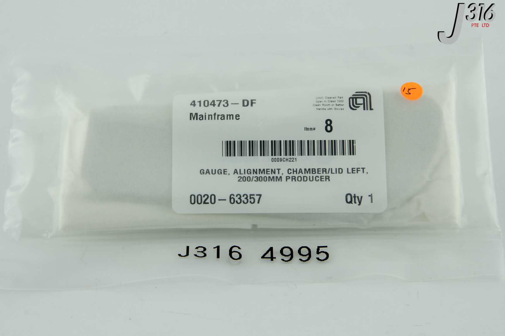 4995 APPLIED MATERIALS GAUGE, ALIGNMENT, CHAMBER/LID LEFT, 200/300MM PRODUCER (NEW) 0020-63357