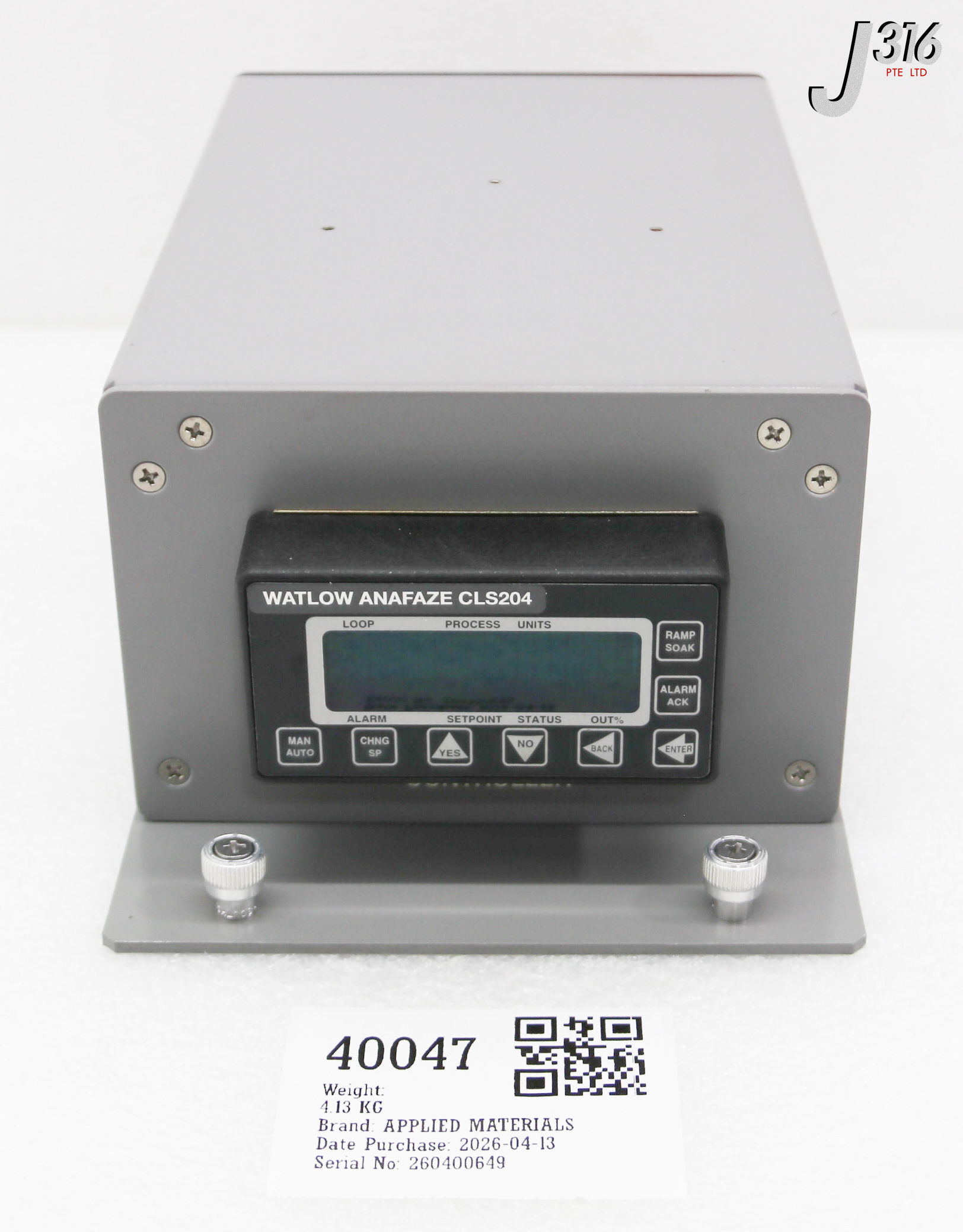 40047 APPLIED MATERIALS TEMPERATURE CONTROL, 17701900 (PARTS) 0010-19317