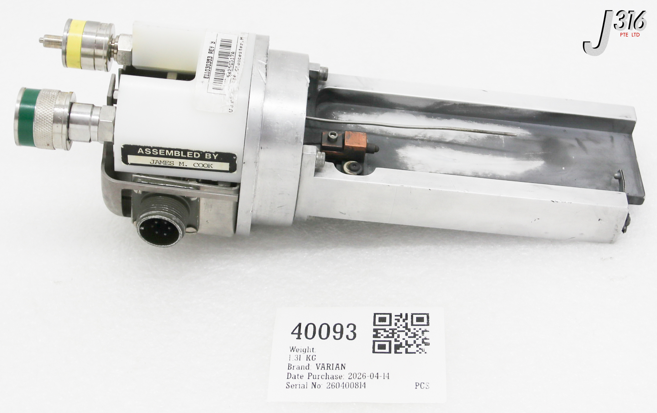 40093 VARIAN ION SOURCE ASSY, E17106530, E17089850 (PARTS) E11030353