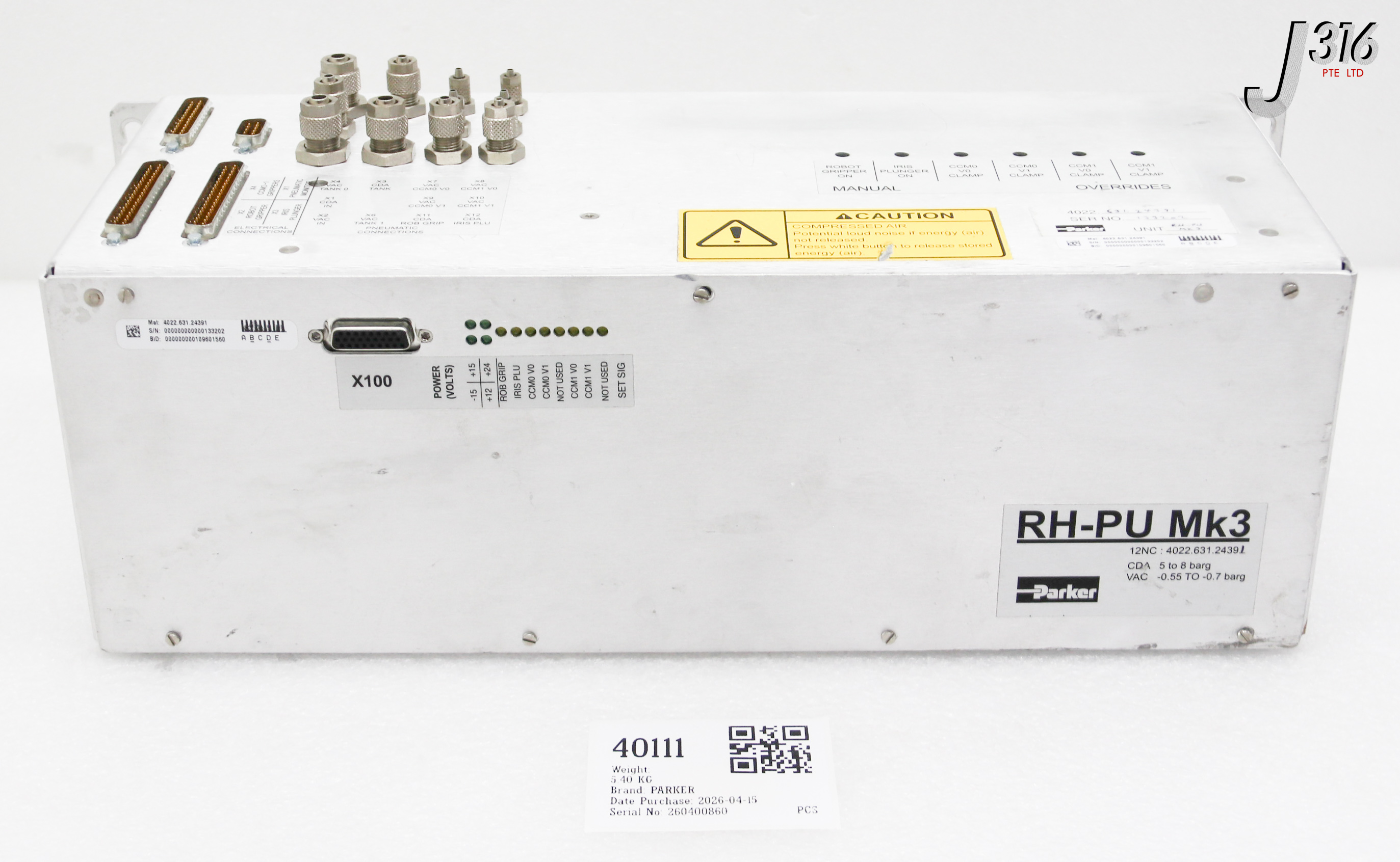 40111 ASML PARKER RH-PU MK3 4022.631.24391