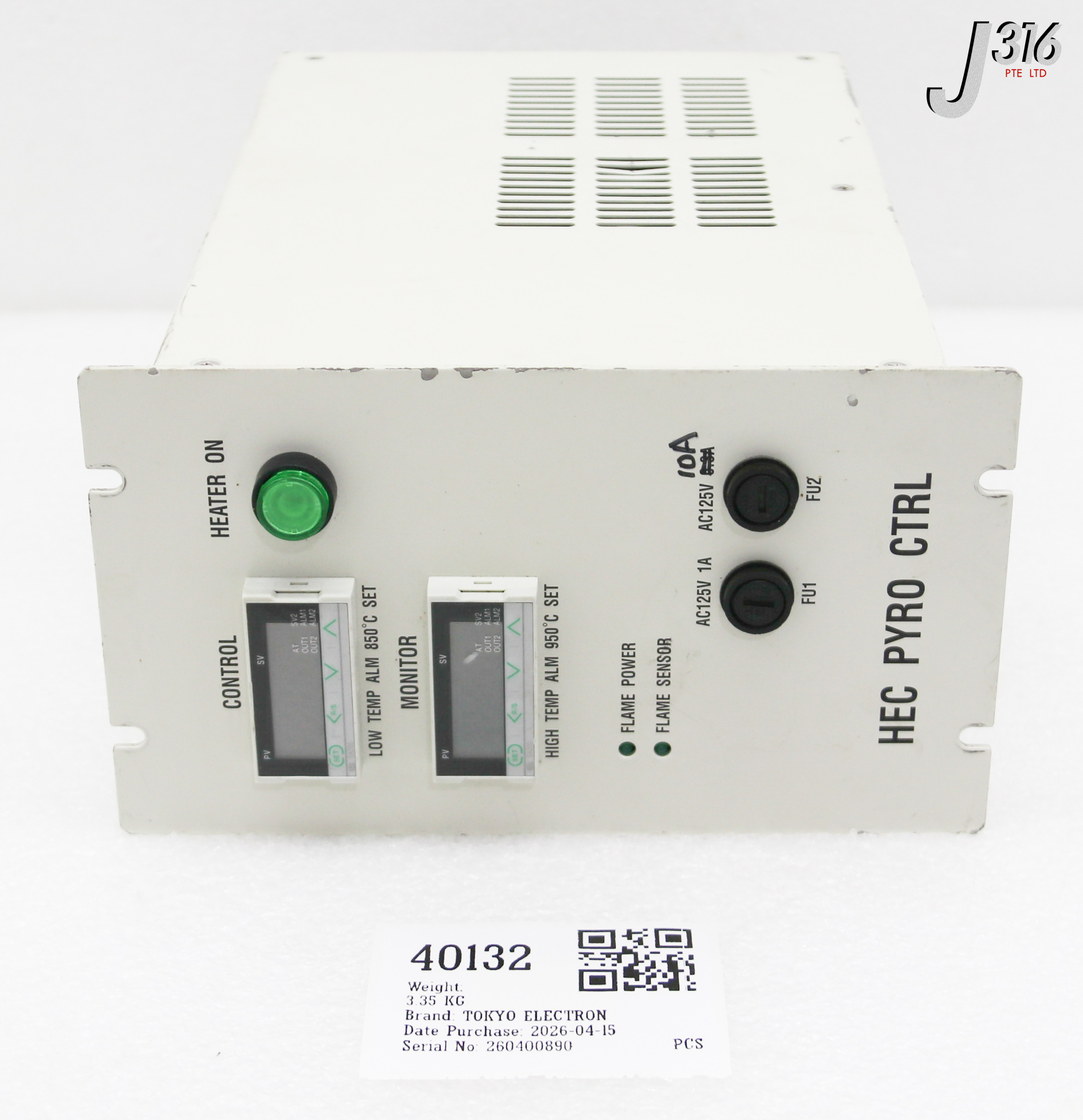 40132 TOKYO ELECTRON HEC PYRO CONTROLLER (PARTS) 1187-183677-13