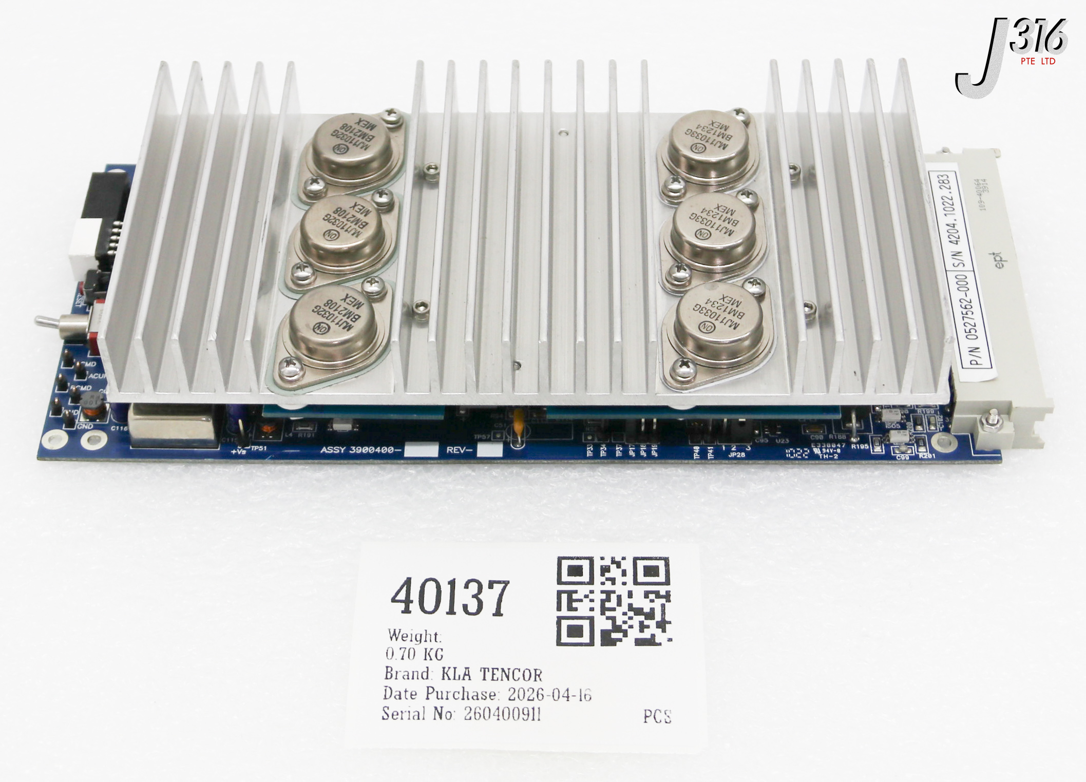 40137 KLA TENCOR PCB ASSY, STAGE HIGH POWER AMP BOARD W/ PCB 3900400 & PCB 45500 0527562-000