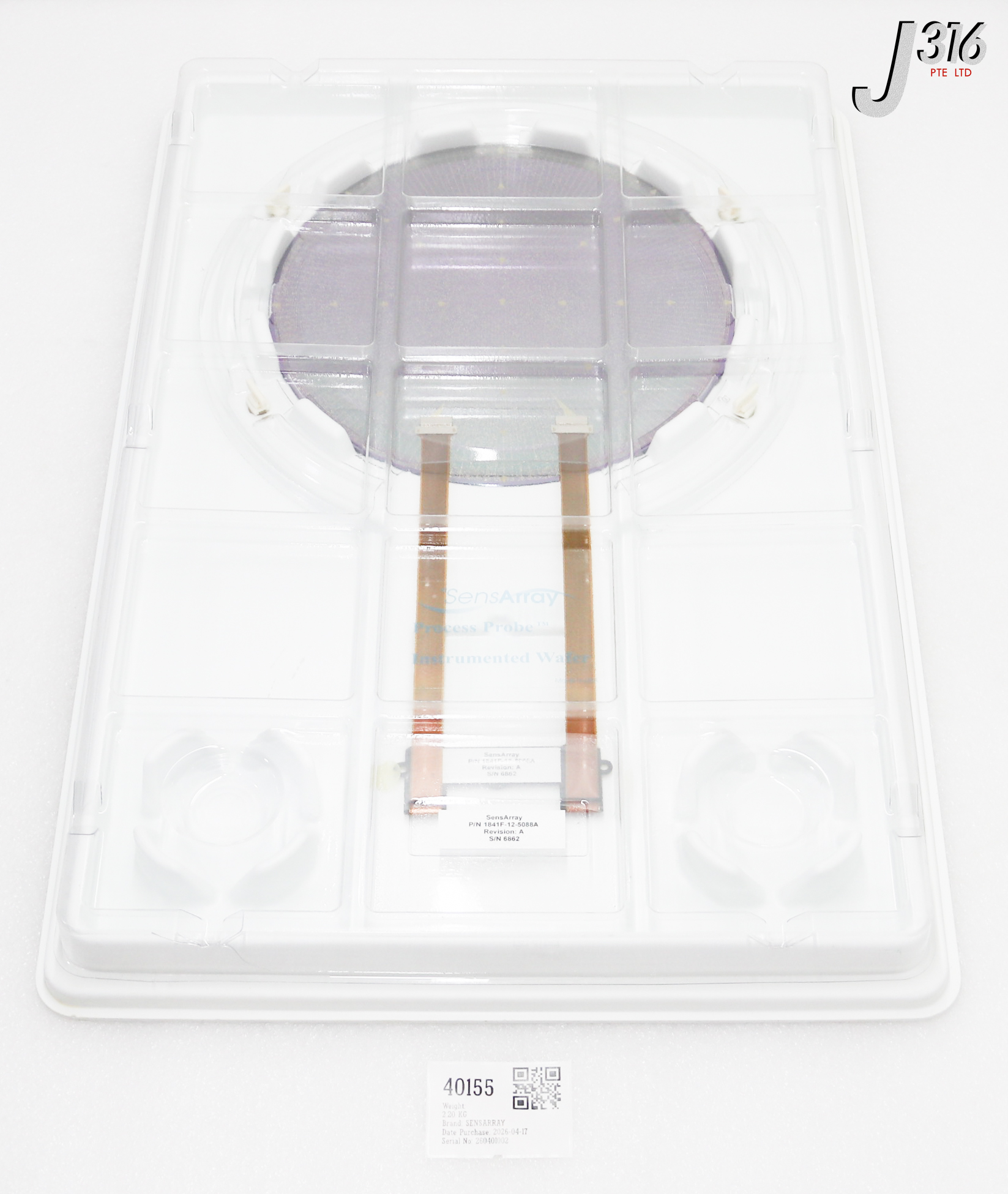 40155 SENSARRAY 12" PROCESS PROBE INSTRUMENTED WAFER RTD/TC 300MM 1841F-12-5088A