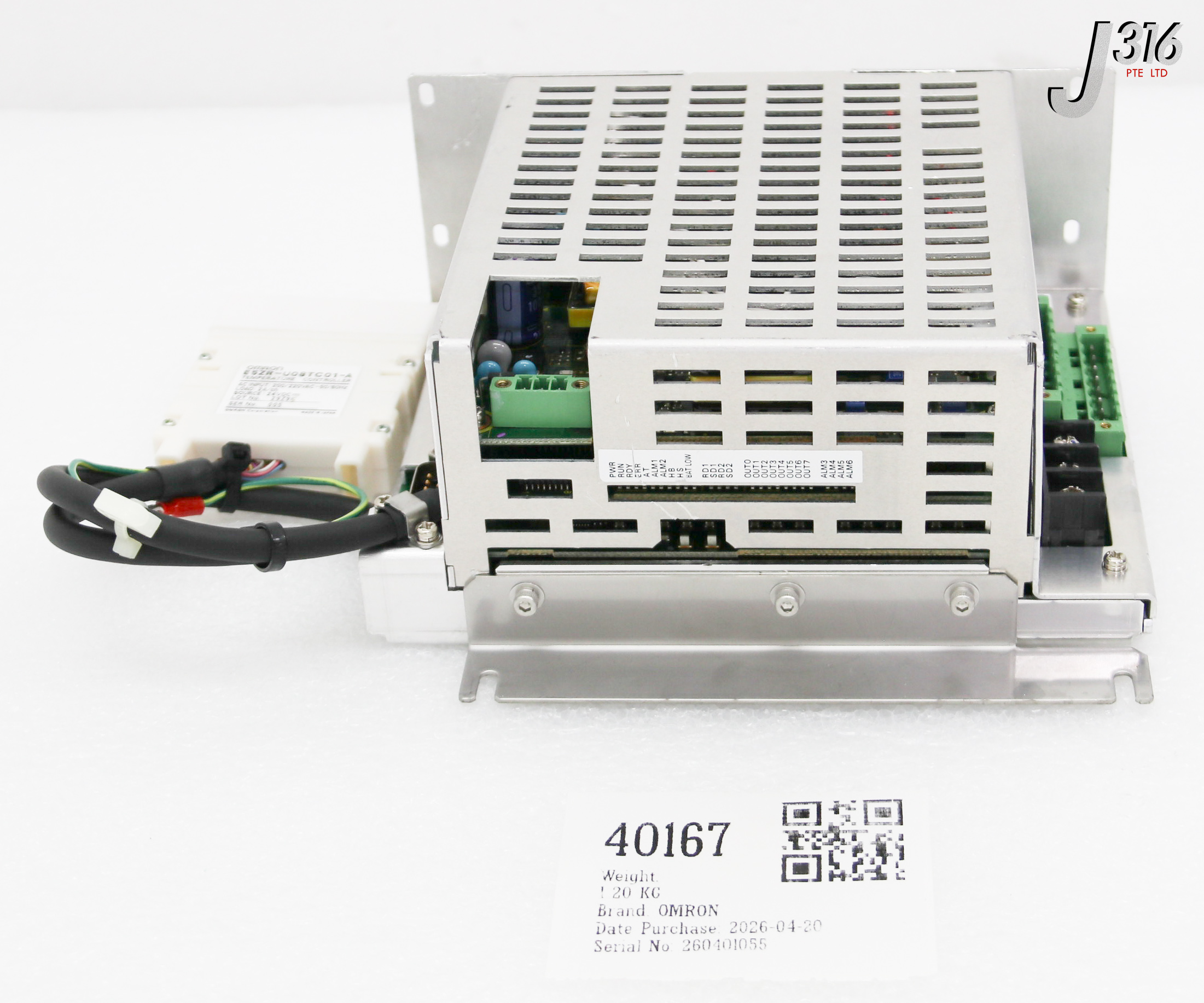 40167 OMRON TEMPERATURE CONTROLLER W/ CABLE E5ZR-U08TC01-A