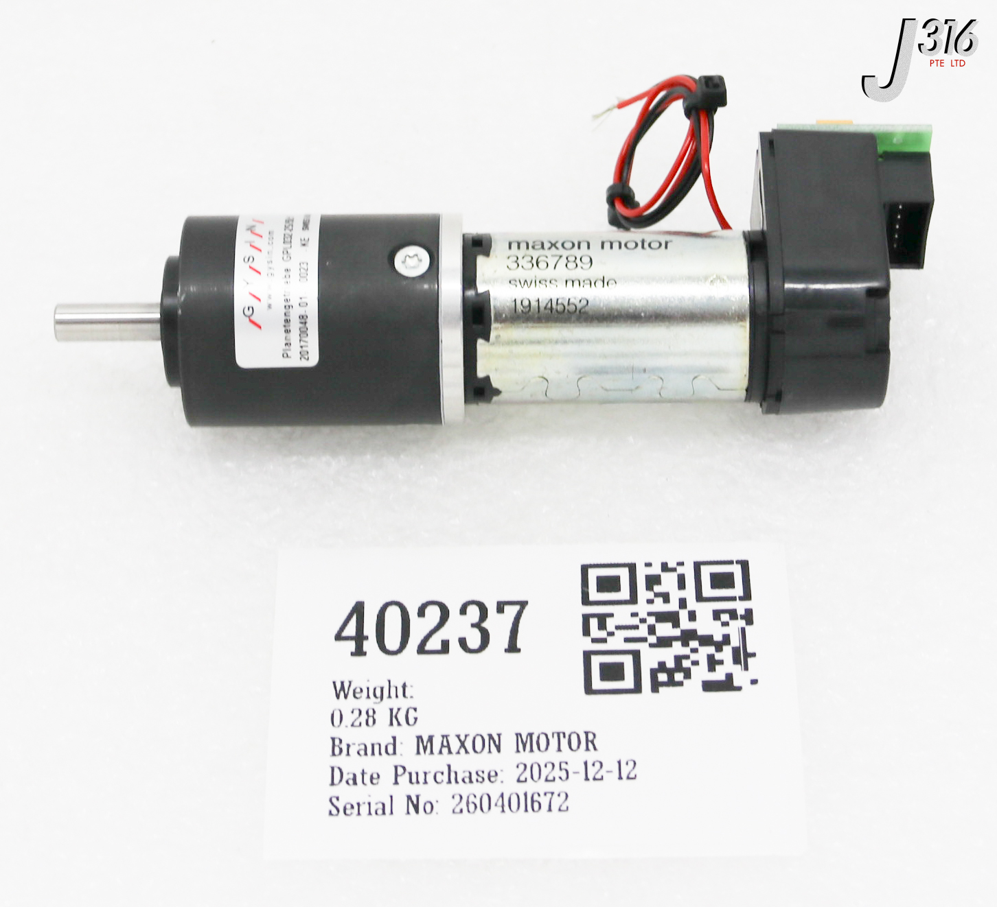 40237 MAXON MOTOR DC SERVO MOTOR 336789