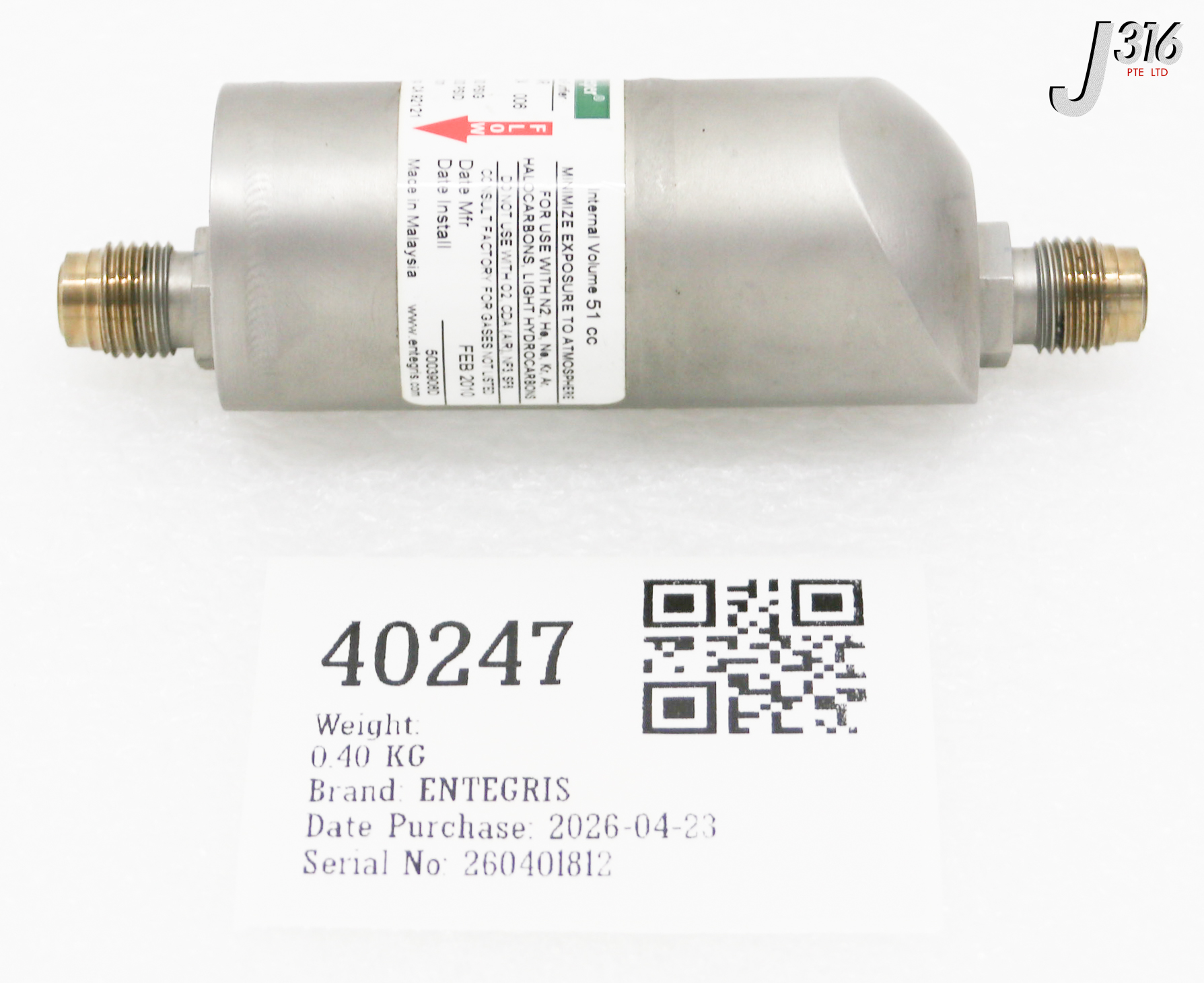 40247 ENTEGRIS INERT GAS PURIFIER CE75KFI4R