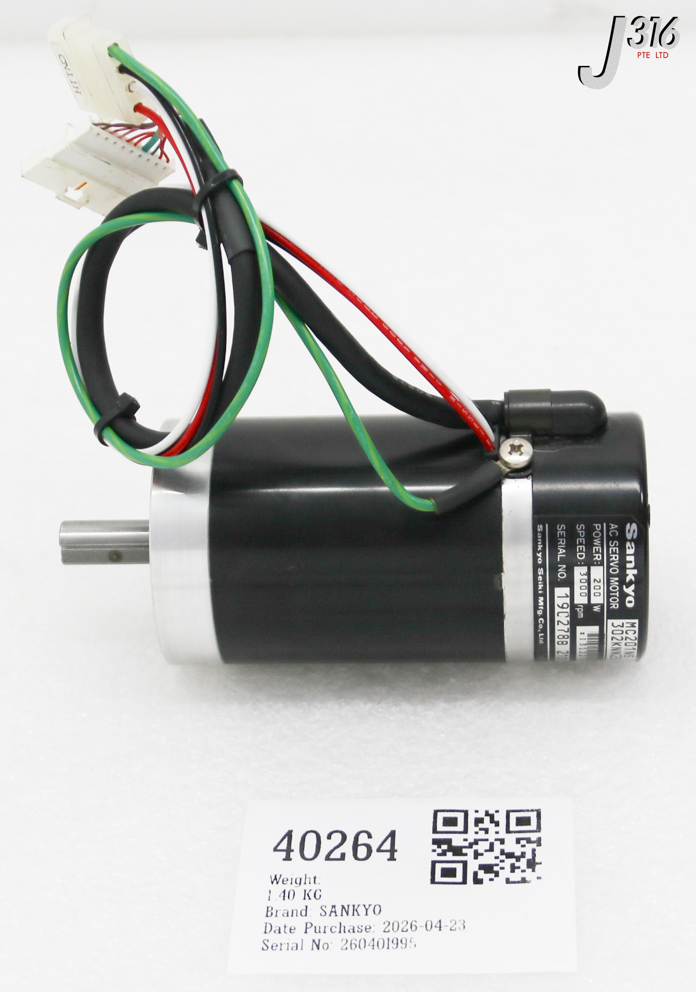 40264 SANKYO AC SERVO MOTOR MC201NS302KNN25