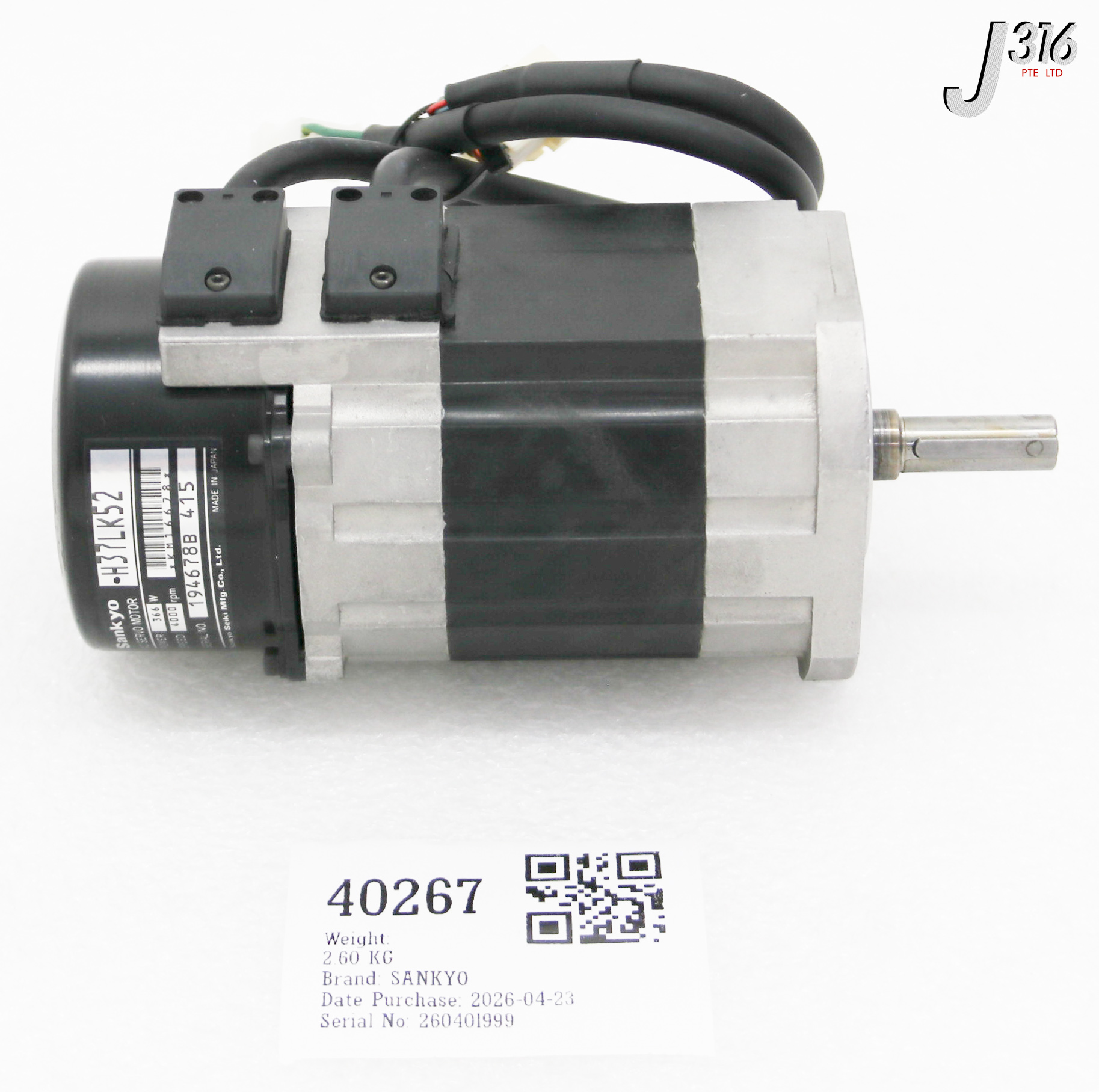 40267 SANKYO AC SERVO MOTOR H37LK52