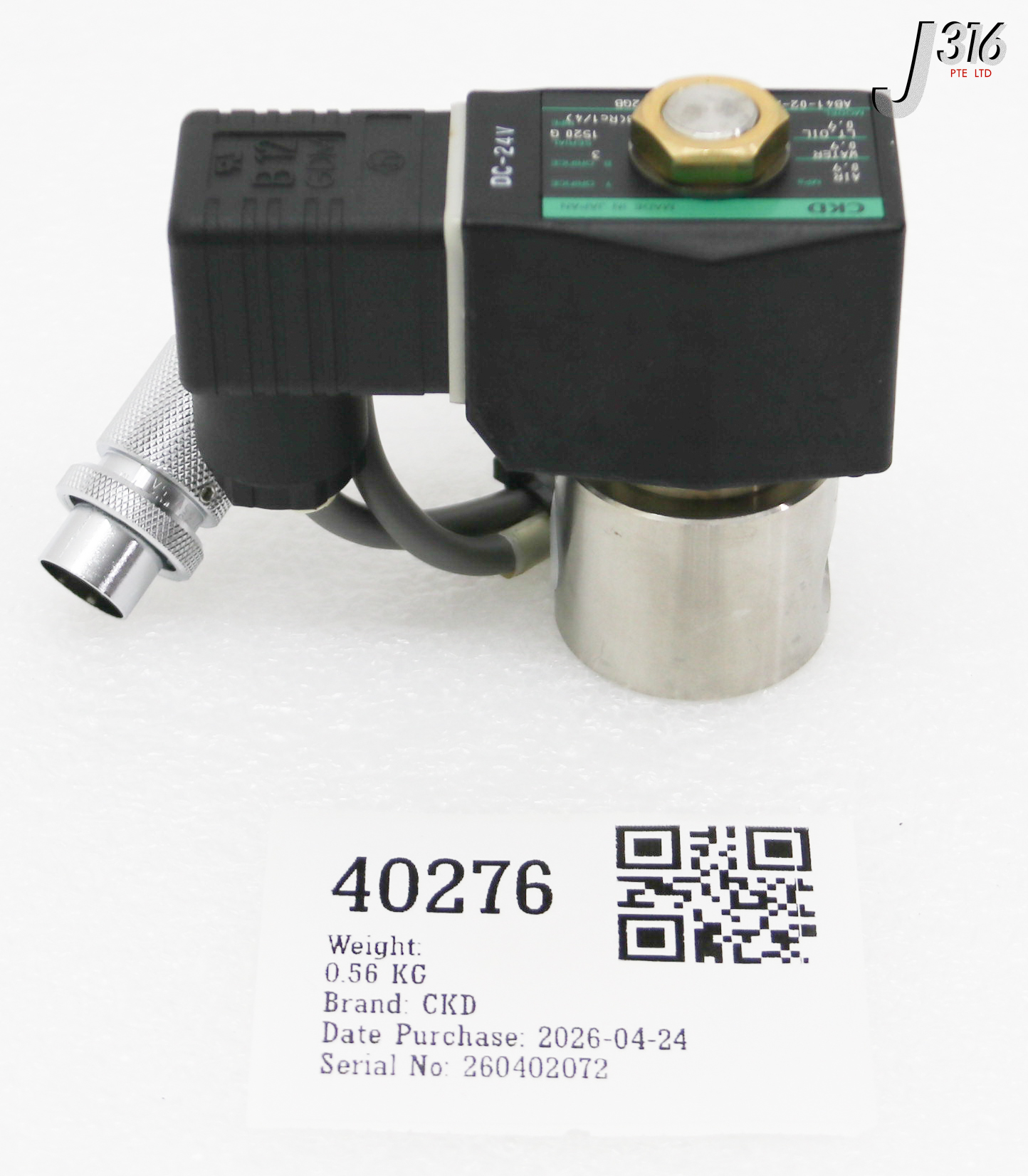 40276 CKD 2-PORT SOLENOID VALVE AB41-02-3