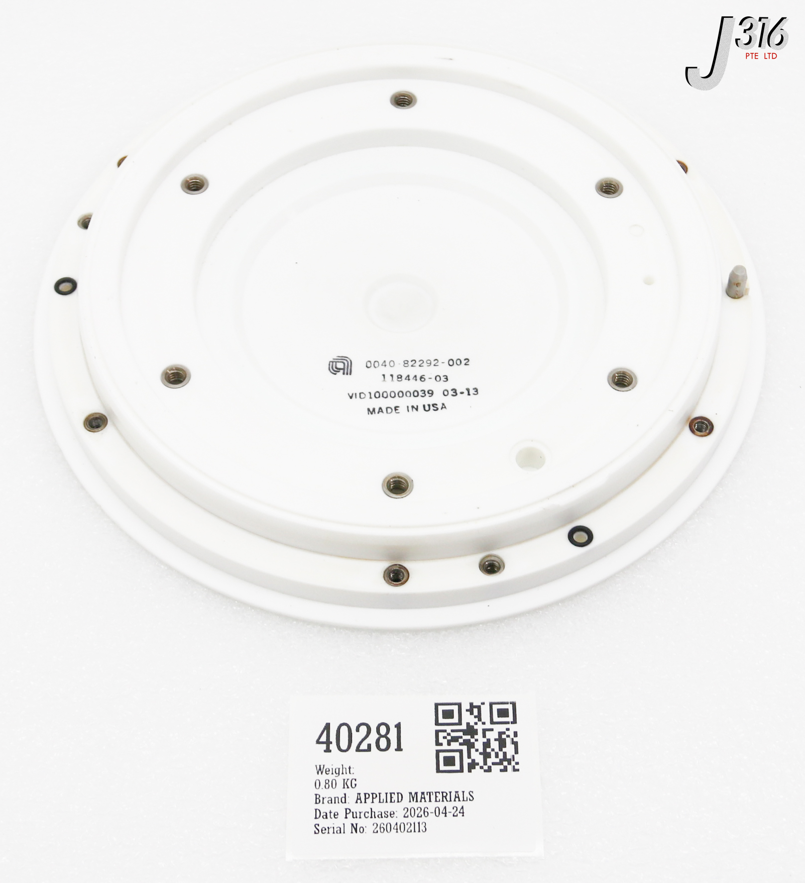 40281 APPLIED MATERIALS GIMBAL SUPPORT 300 MM PROFILER 0040-82292