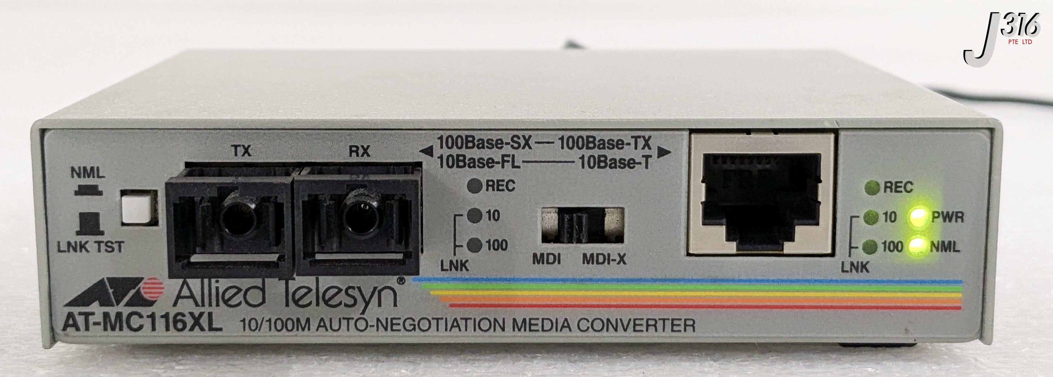 40304 ALLIED TELESYN 10/100M AUTO NEGOTIATION MEDIA CONVERTER AT-MC116XL