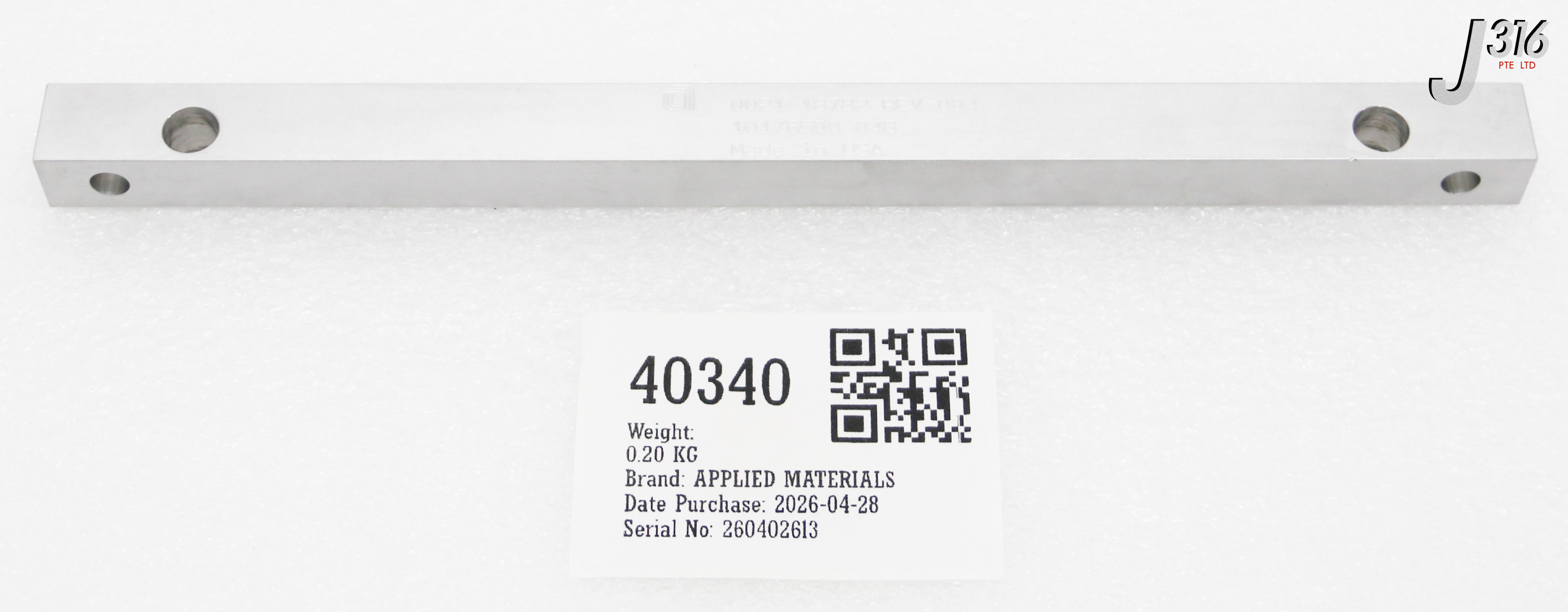 40340 APPLIED MATERIALS PLATE ADAPTER LL TO XFER PRODUCER SE 0021-18782