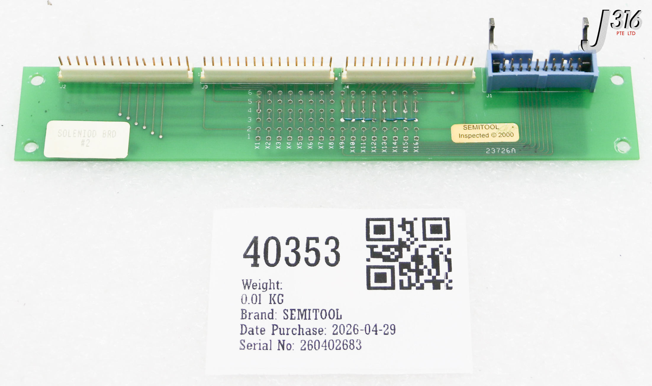 40353 SEMITOOL PCB, SOLND INTRFC MAC VLV 16-STG SP2 SPH BRD ASSY 23726-01