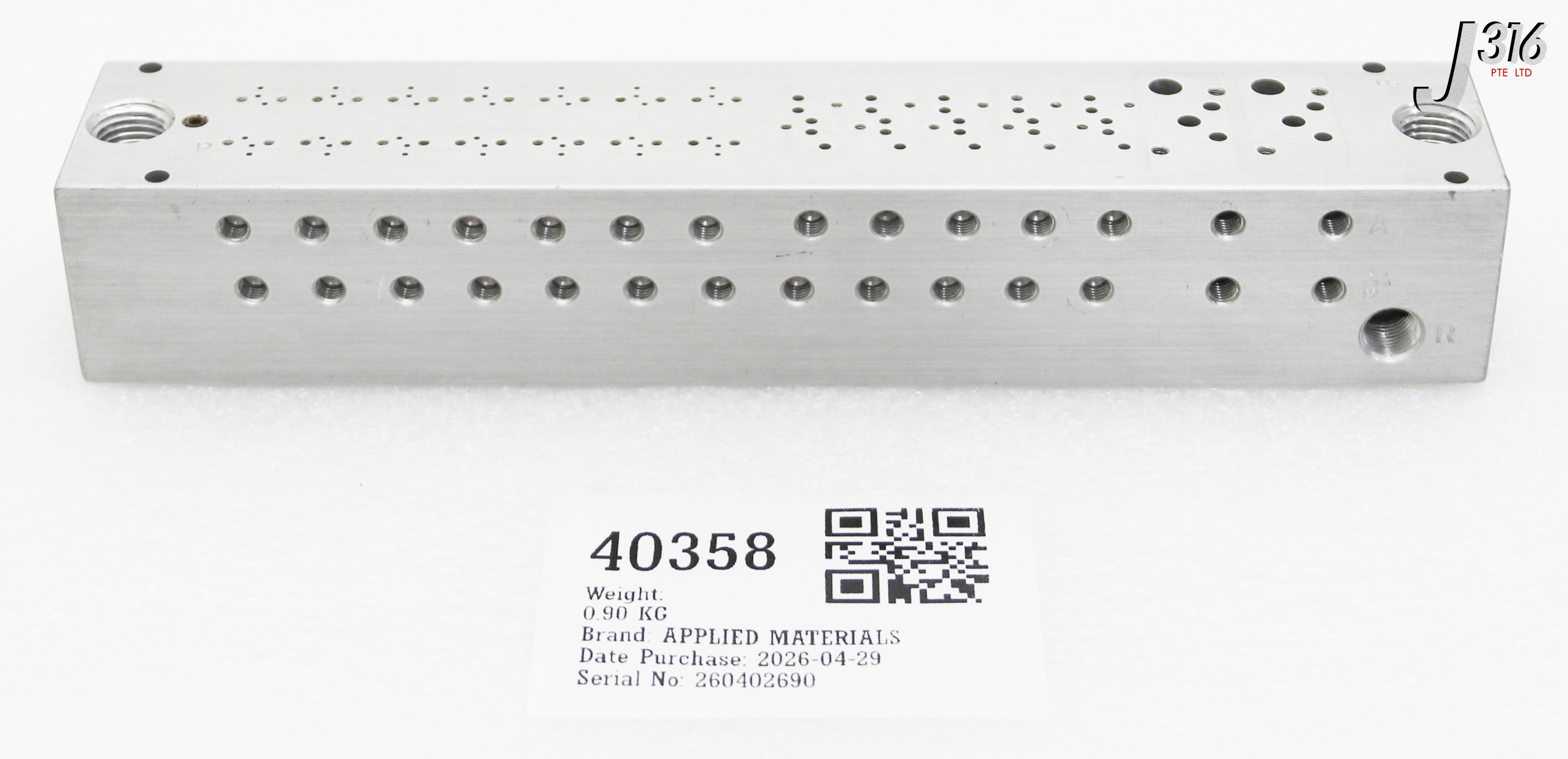 40358 APPLIED MATERIALS PNEUMATIC MANIFOLD CHAMBER, NVV5J5-ULB980124 0190-35304