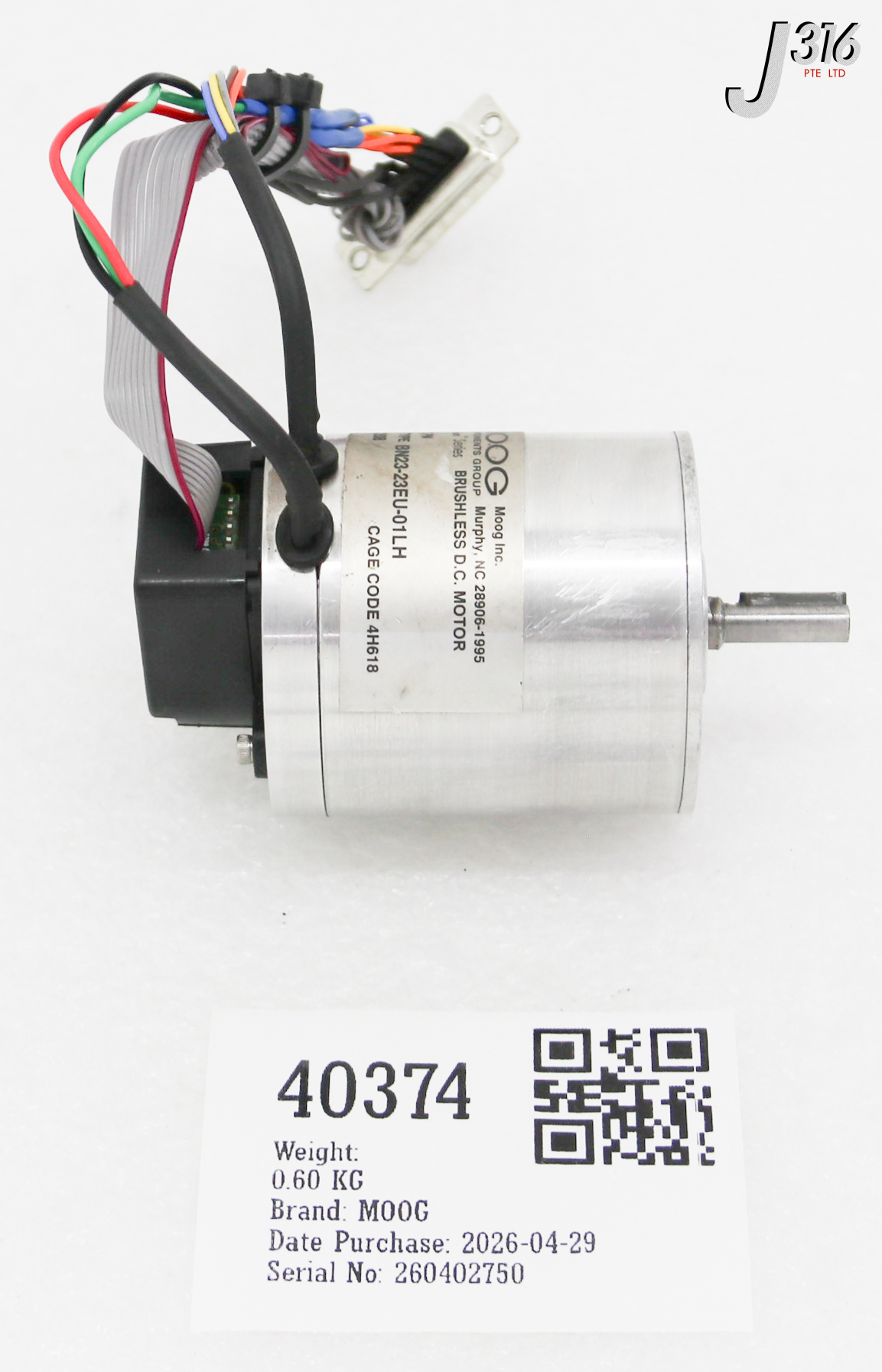 40374 MOOG BRUSHLESS DC MOTOR BN23-23EU-01LH