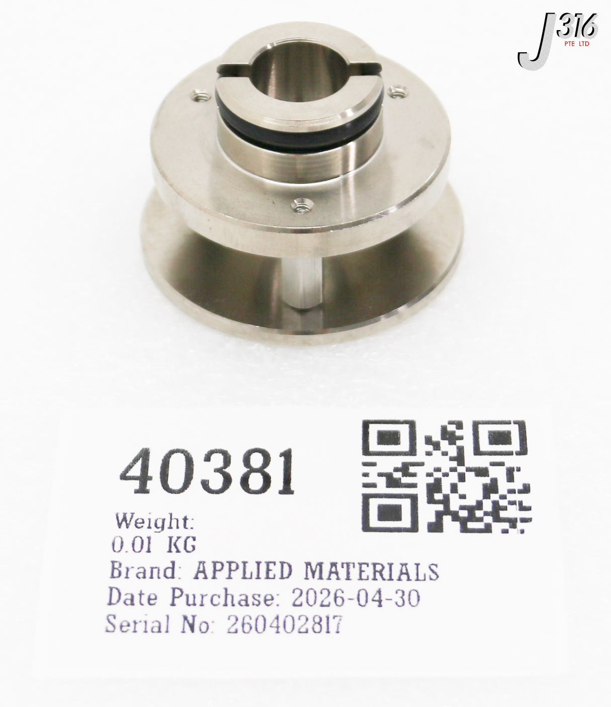 40381 APPLIED MATERIALS ASSEMBLY ENP XFER CH KF25 VENT DIFFUSER 0010-02318