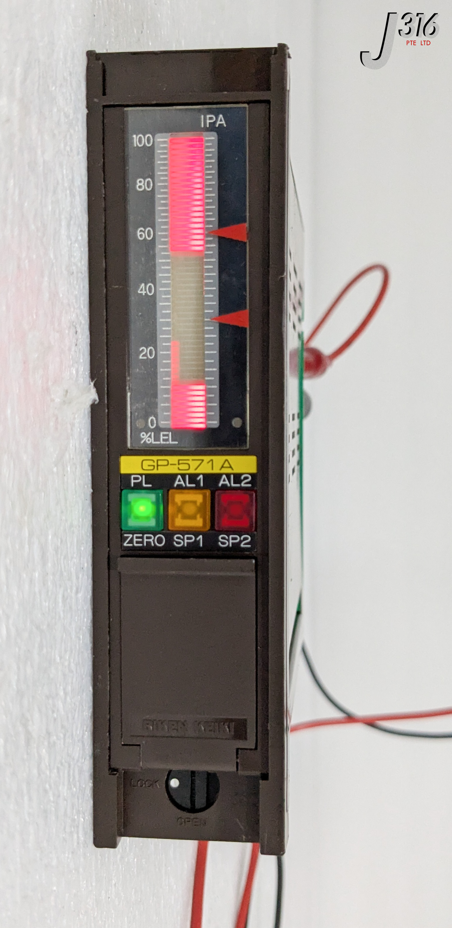 40382 RIKEN KEIKI GAS DETECTOR SENSOR W/ PCB RKP-62069 GP-571A