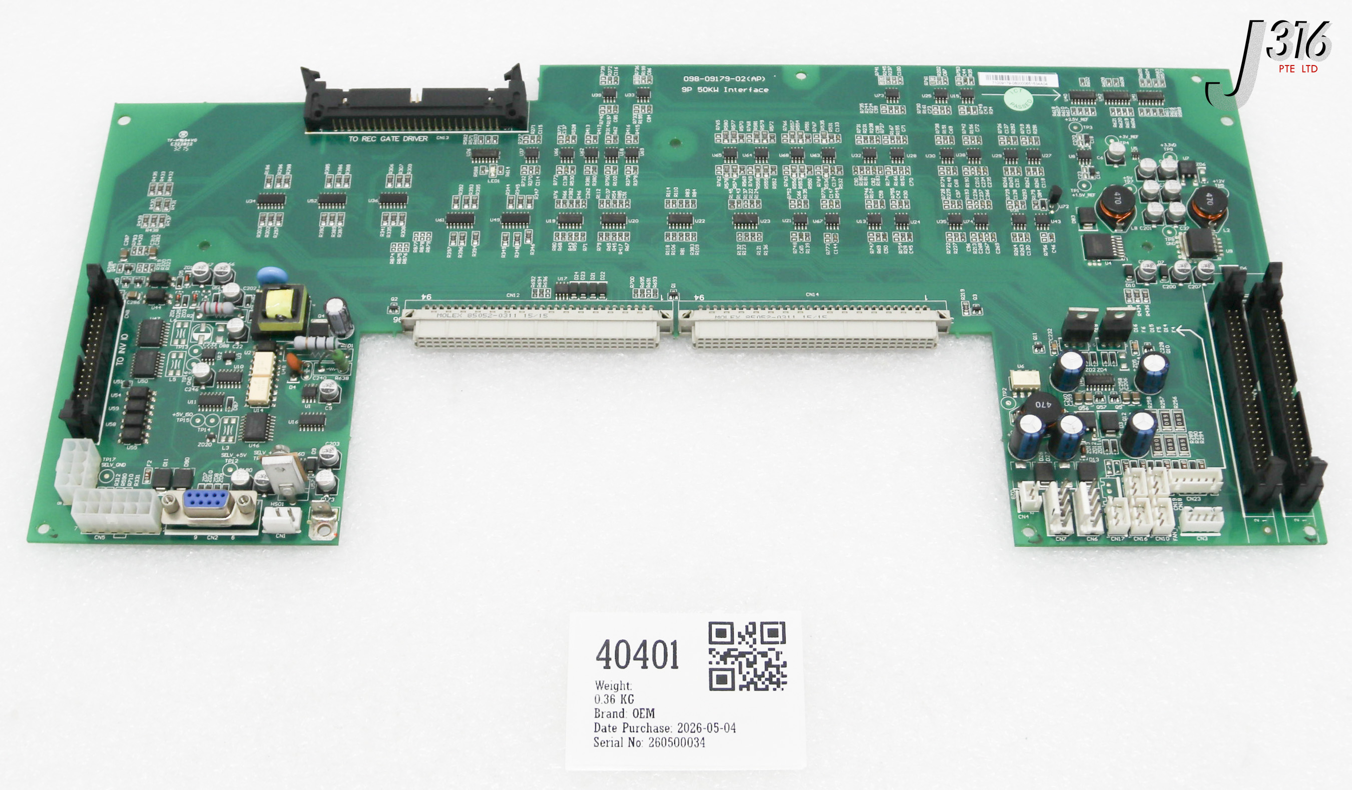 40401 EATON PCB, 9P 50KW INTERFACE BD 098-09179-02