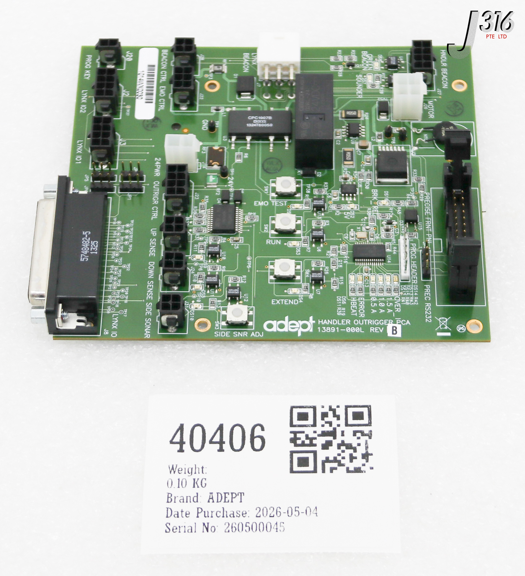 40406 ADEPT HANDLER OUTRIGGER PCA 13891-000L