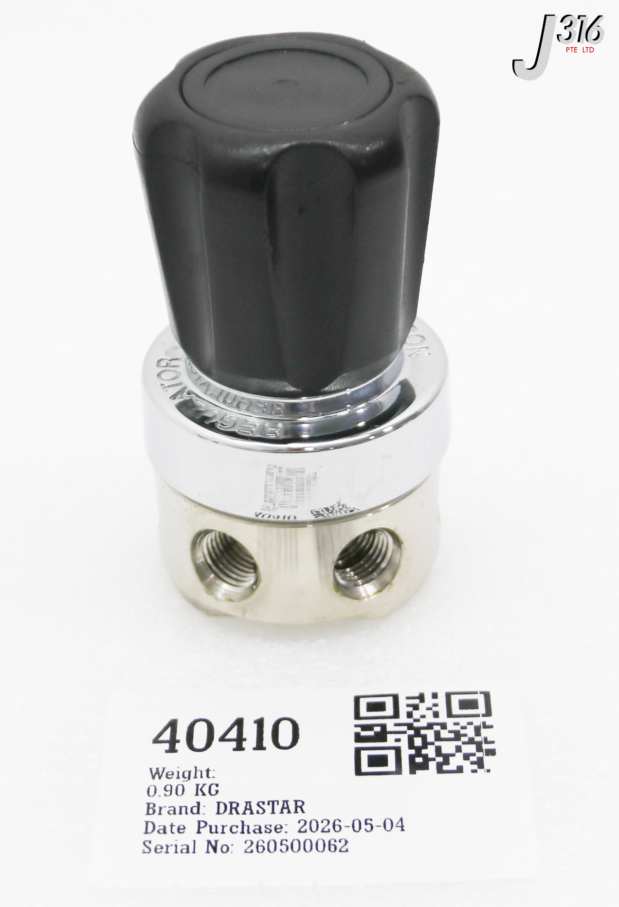 40410 DRASTAR LOW PRESSURE REGULATOR, MAX INLET: 3500PSIG DR60-A200-2