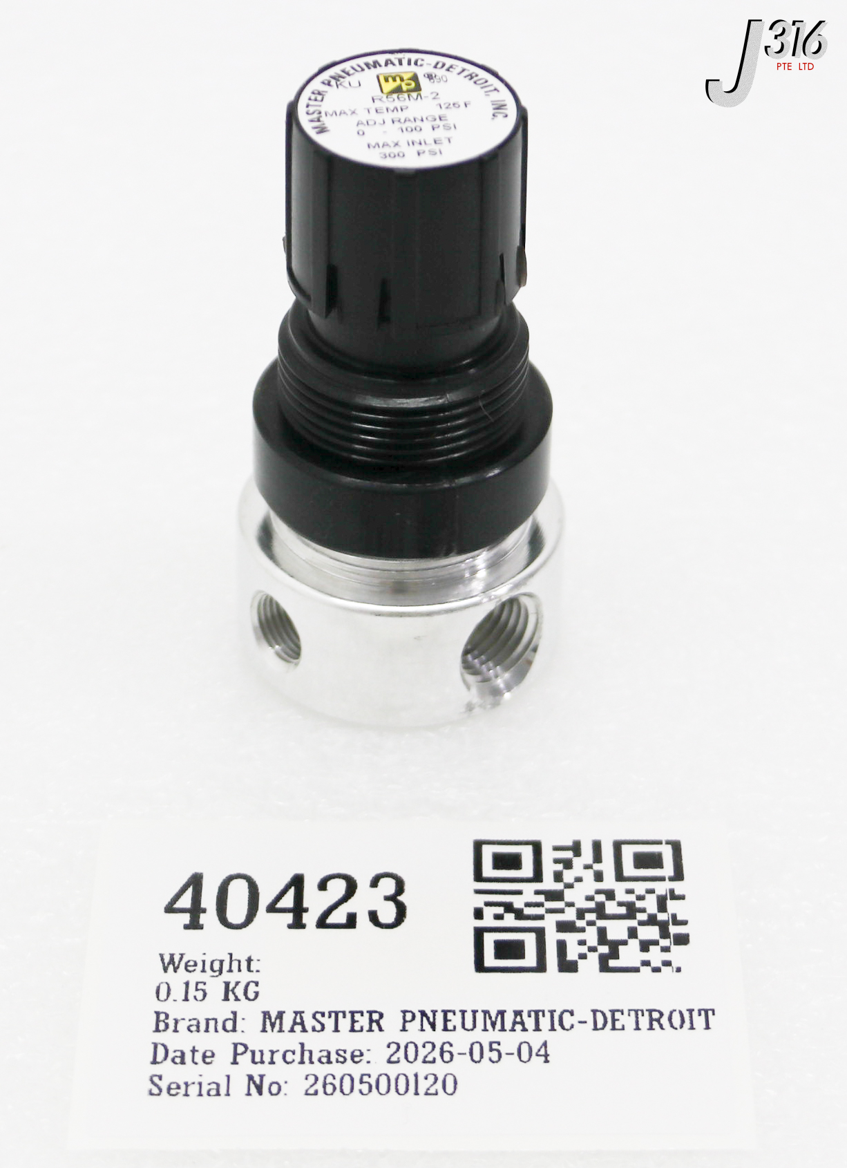 40423 MASTER PNEUMATIC-DETROIT MINI DIAPHRAGM REG 1/4 (NEW) R56M-2