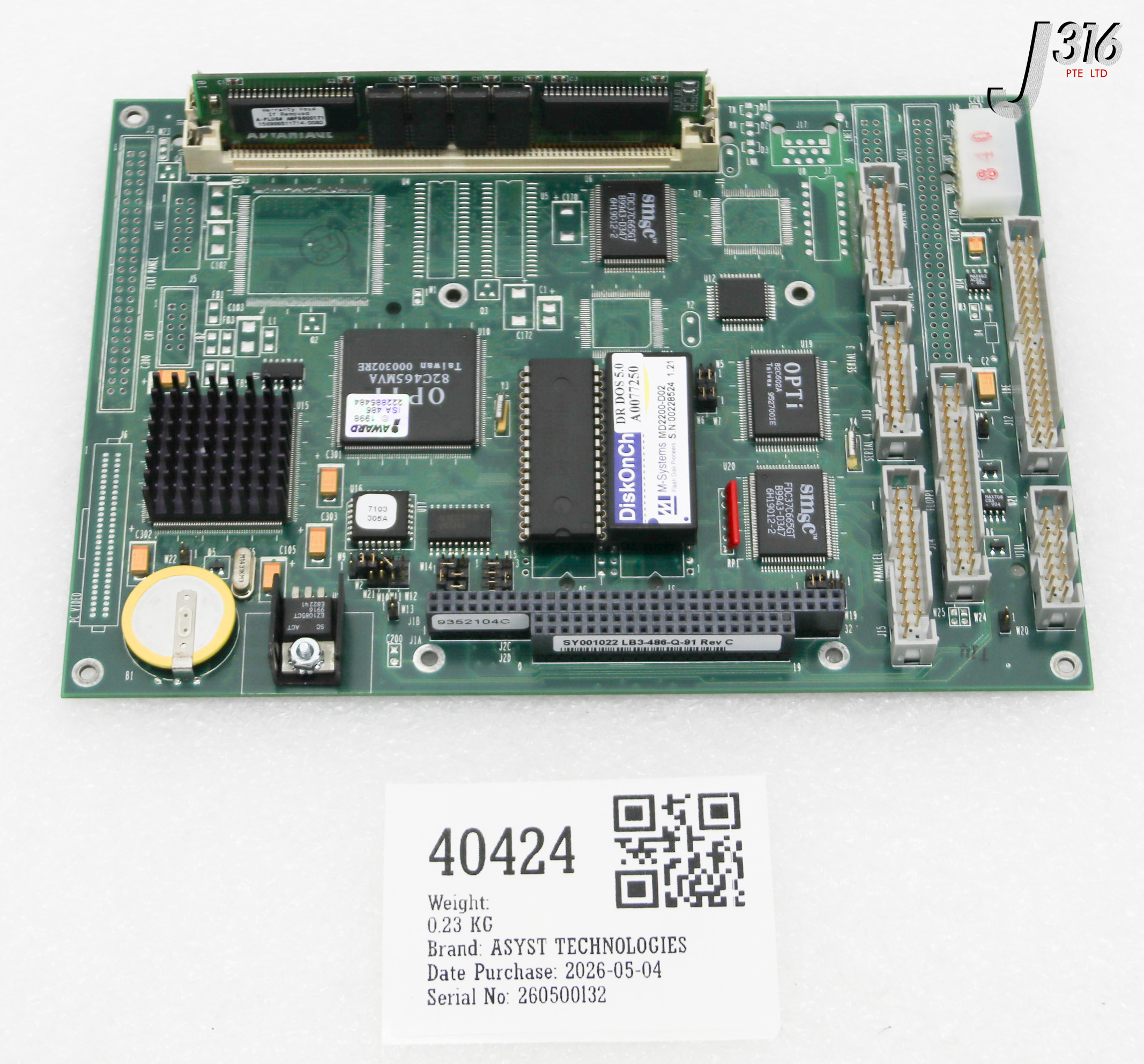 40424 AMPRO PCB, CPU PROCESSOR BD LB3-486-Q-91
