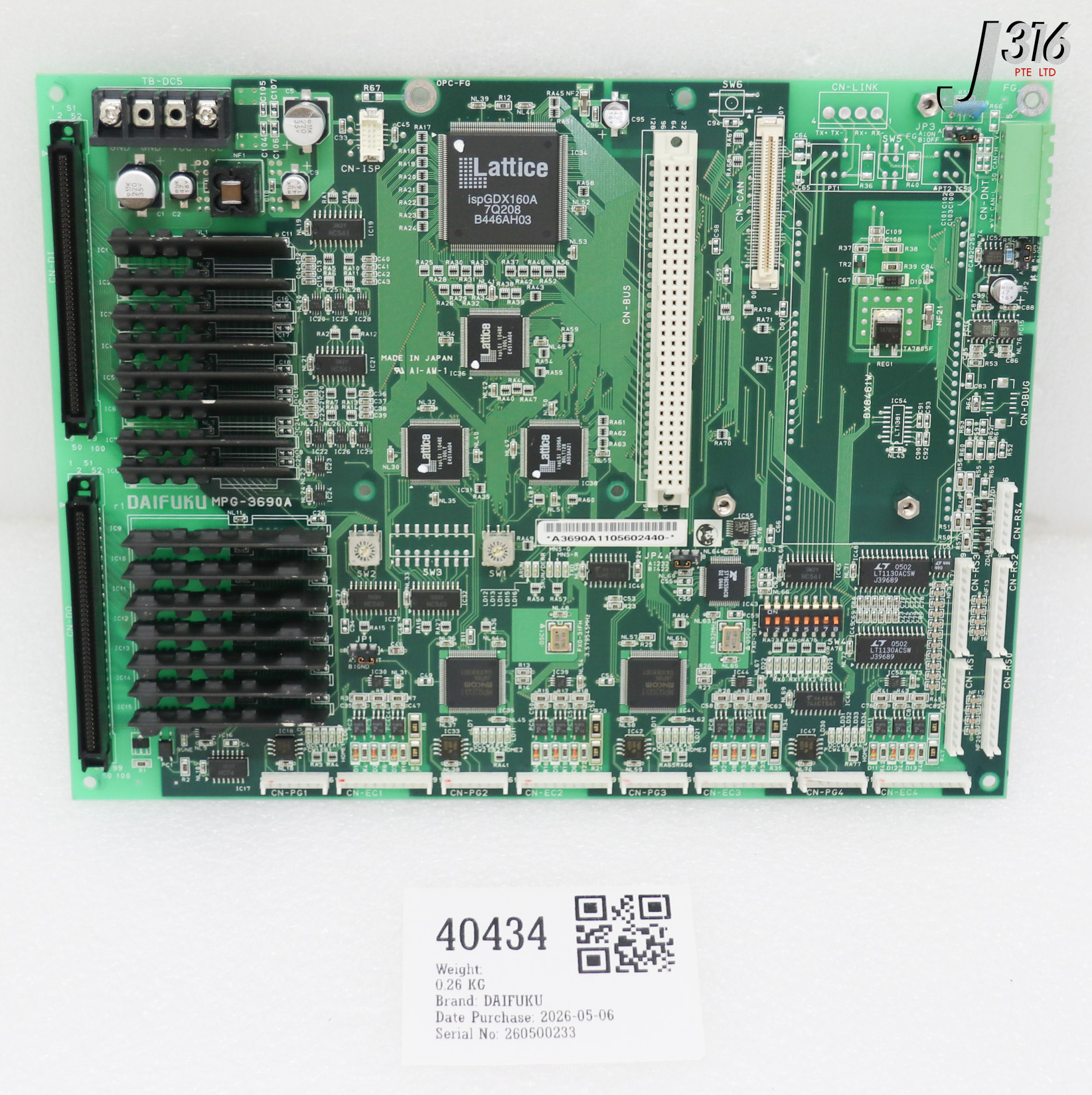 40434 DAIFUKU PCB, INTERFACE BOARD MPG-3690A