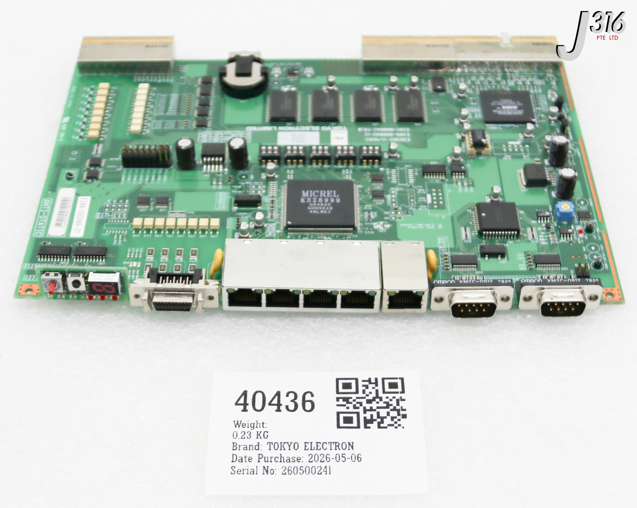 40436 TOKYO ELECTRON PCB, E2B302-11/NUEC E208-000042-11