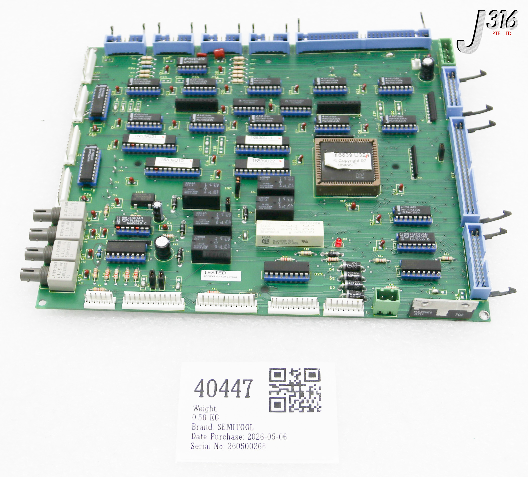 40447 SEMITOOL PCB, SPEED LIMIT CIRCUIT BOARD 16839C