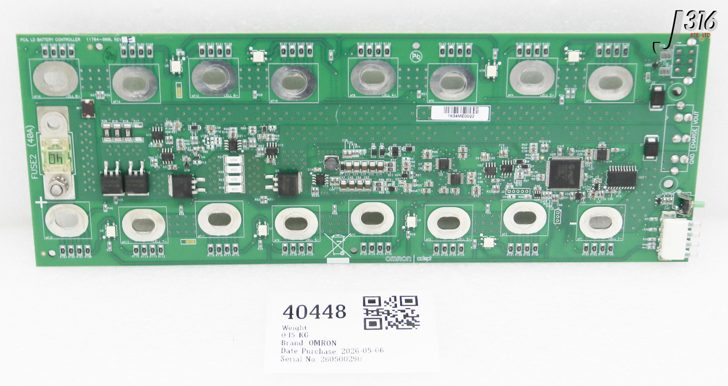 40448 OMRON PCB, LD BATTERY CONTROLLER, 11704-042L 11704-000L