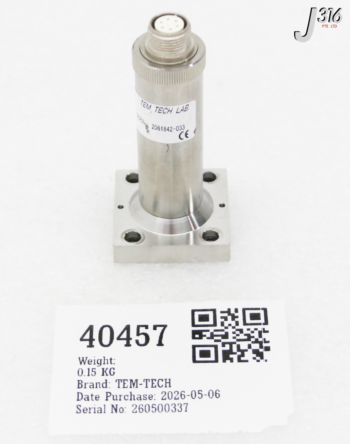 40457 TEM-TECH GAS PRESSURE SENSOR, RANGE 0~100PSIG HYPFU-ND420T-S1