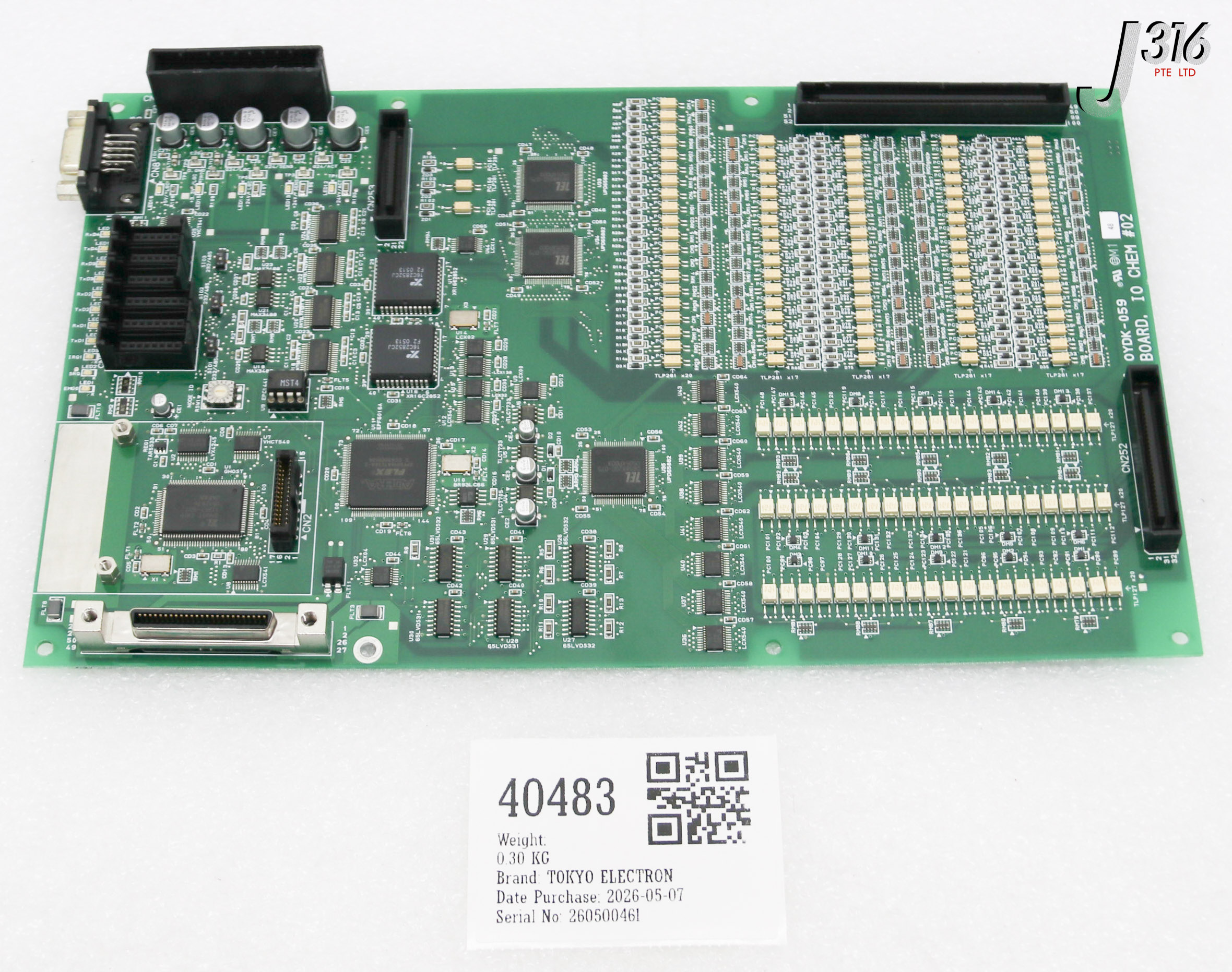 40483 TOKYO ELECTRON PCB, BOARD, IO CHEM #02 OYDK-059