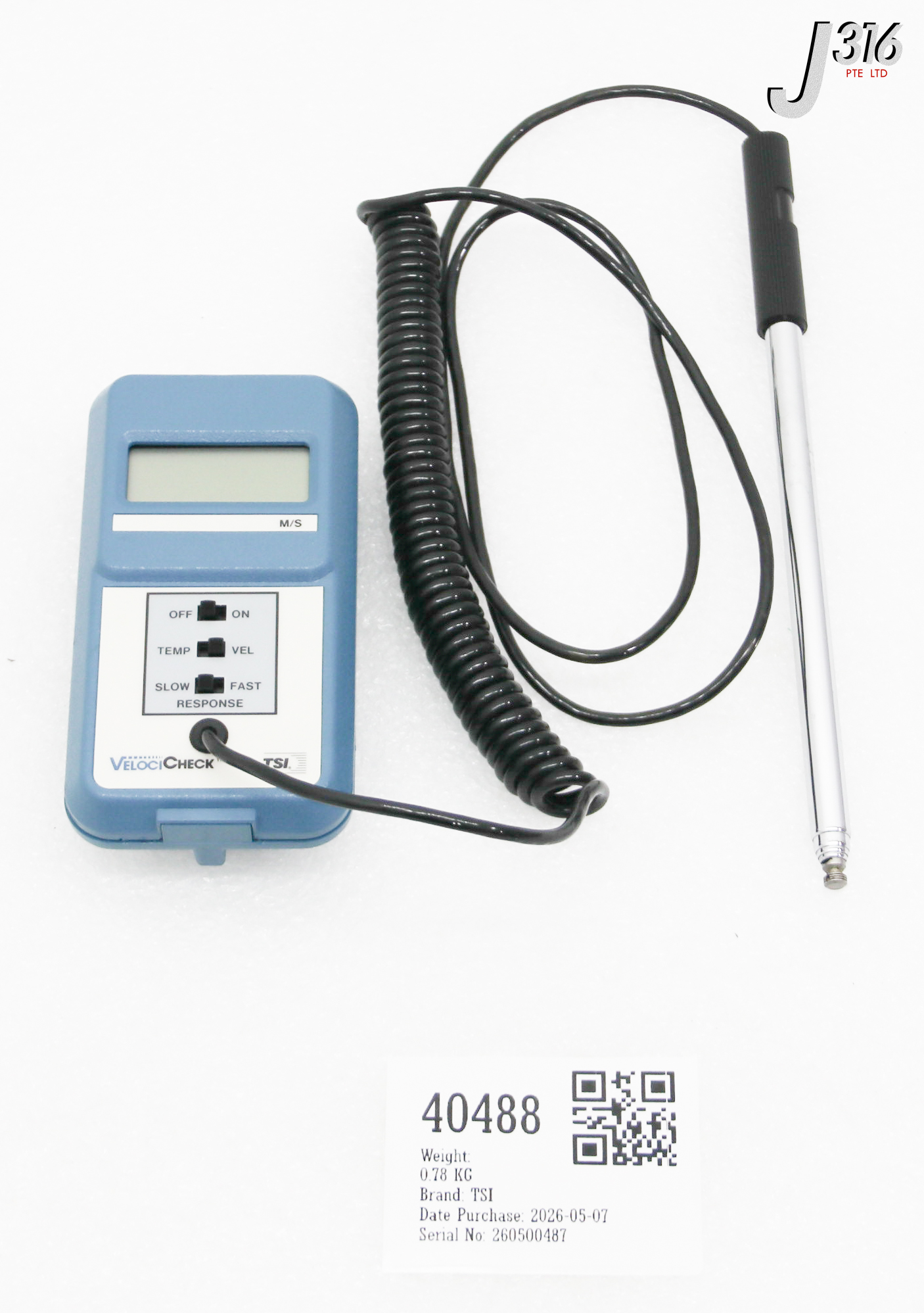 40488 TSI AIR VELOCITY METER, P/N: 1980066 8330-M