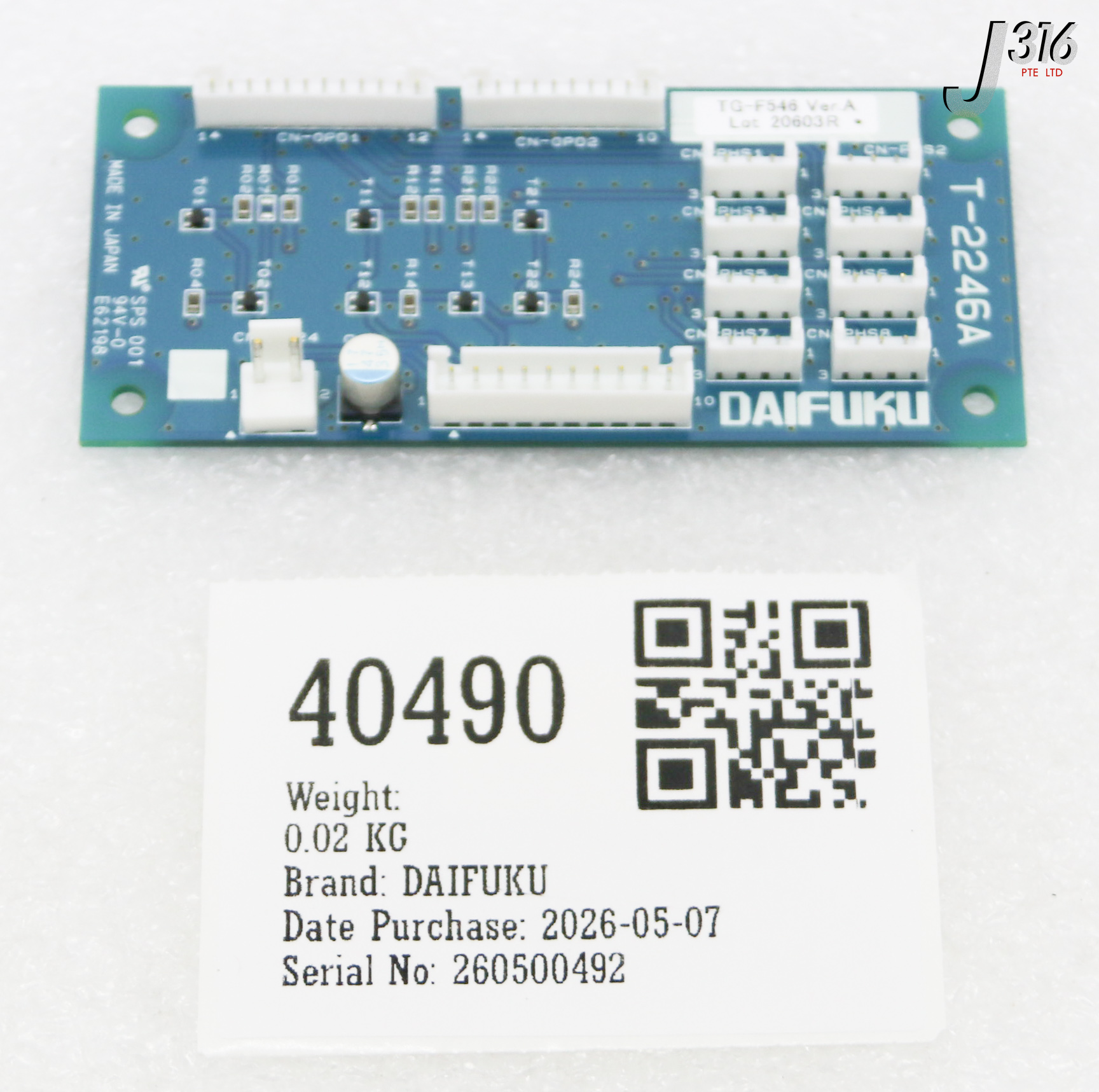 40490 DAIFUKU PCB ASSY T-2246A