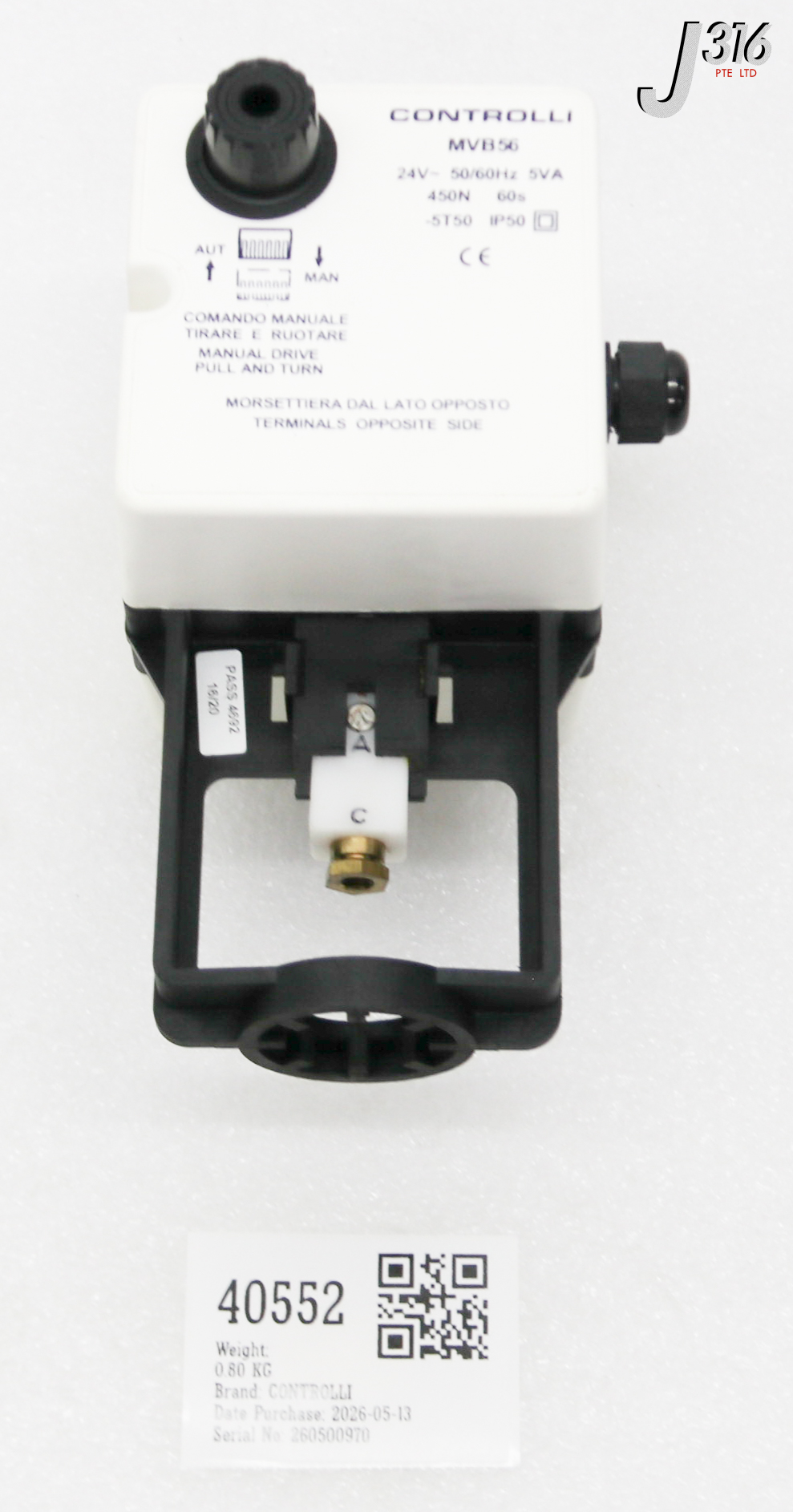 40552 CONTROLLI ELECTRO-THERMAL ACTUATOR MVB56