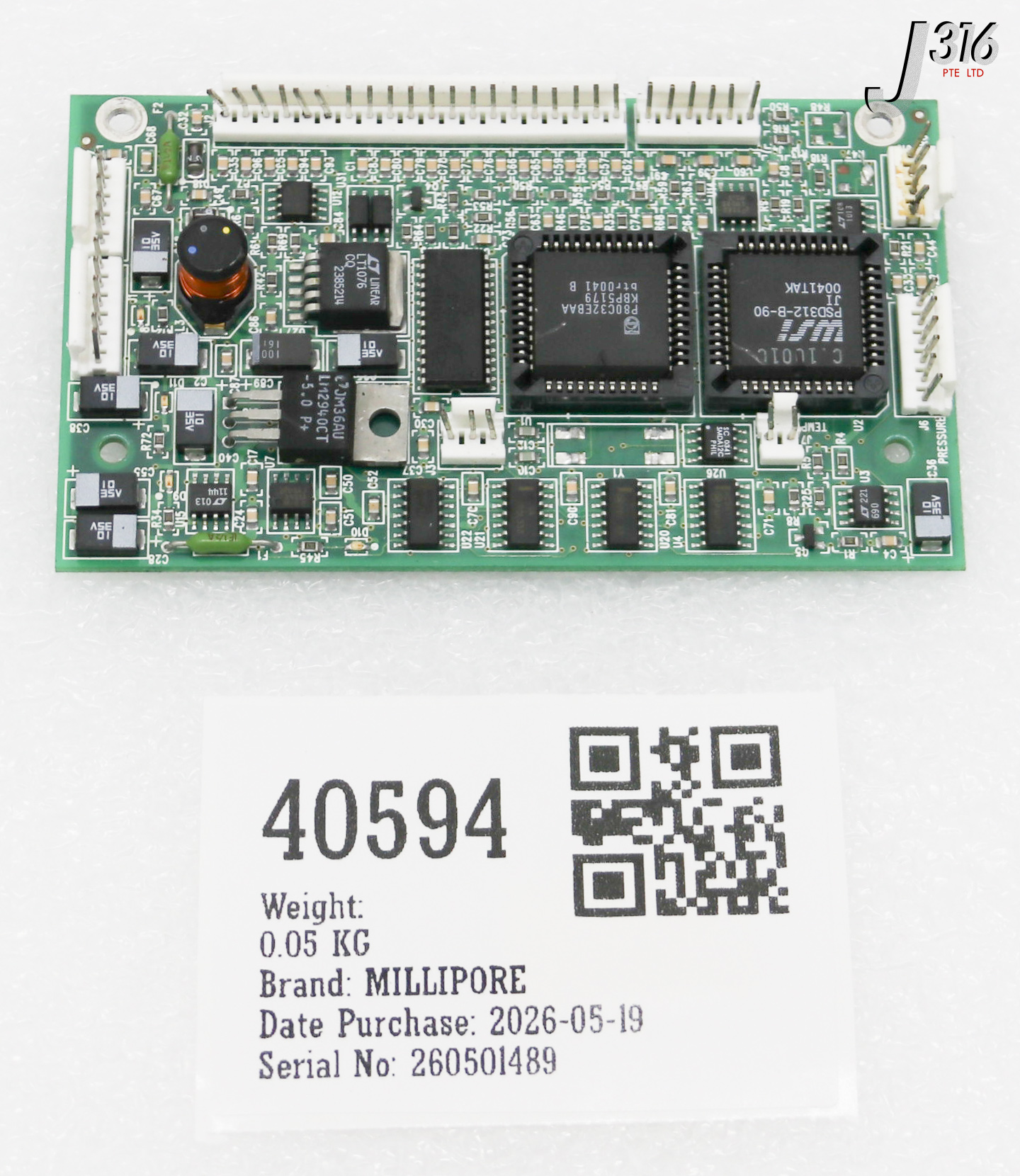 40594 MILLIPORE PCB CONTROLLER BOARD, MDK332V-0 (PARTS) 108439J