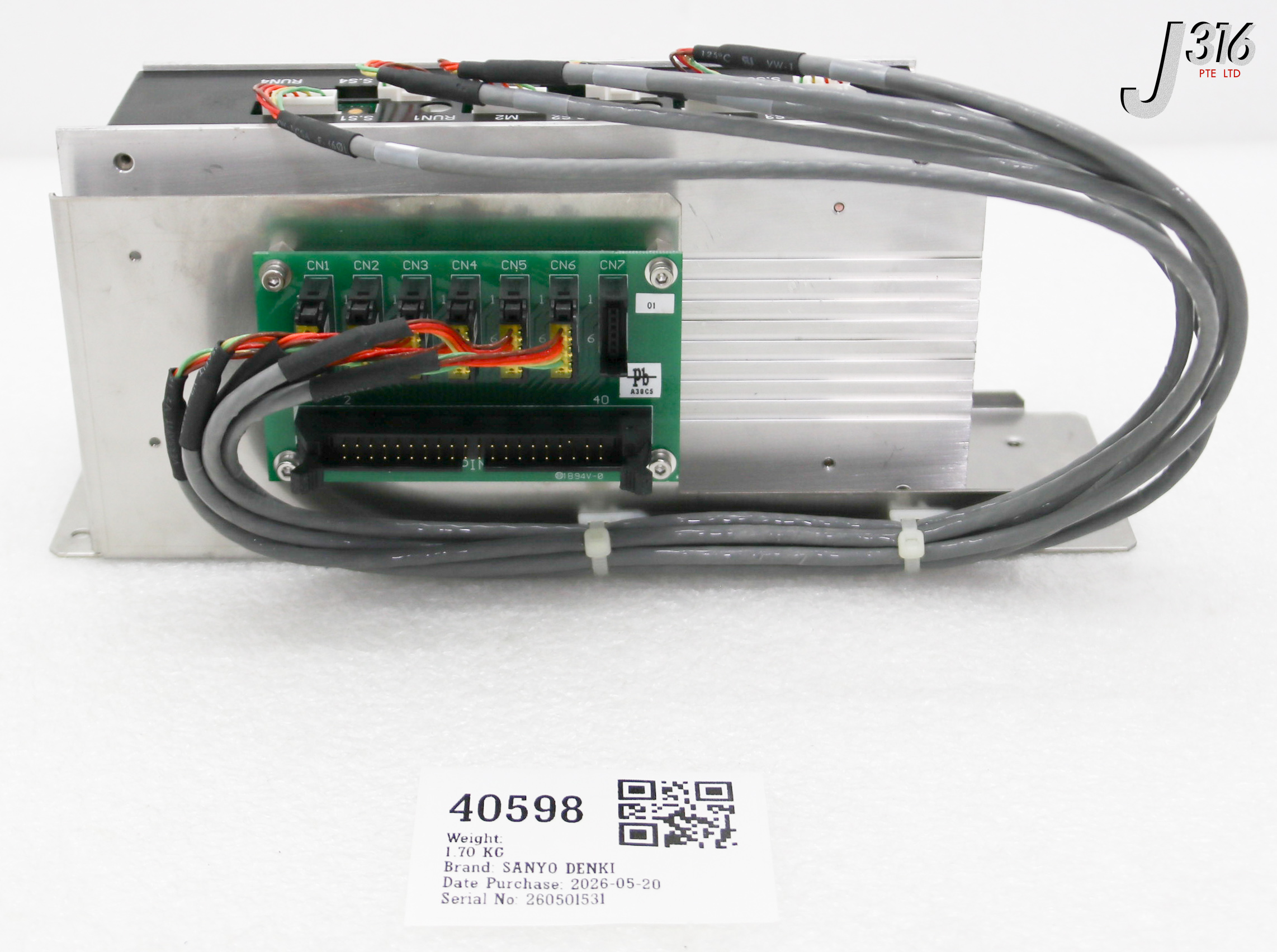 40598 SANYO DENKI PM DRIVER W/ TOKYO ELECTRON BOARD, CONN SPIN #02 HA-014 PM-UPD1S06-20