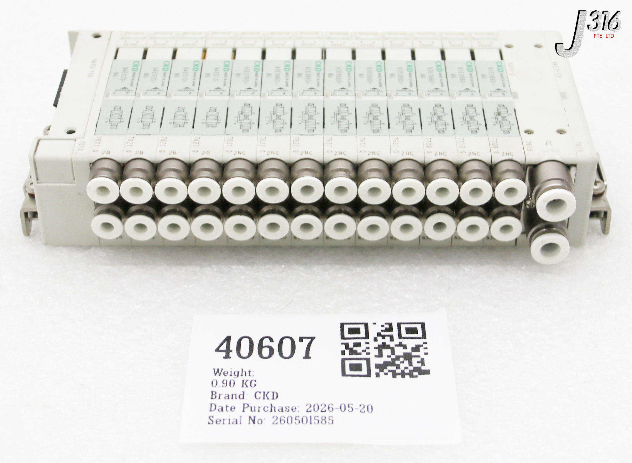40607 CKD 13-SLOT SOLENOID TERMINAL BLOCK N3E0660-MU
