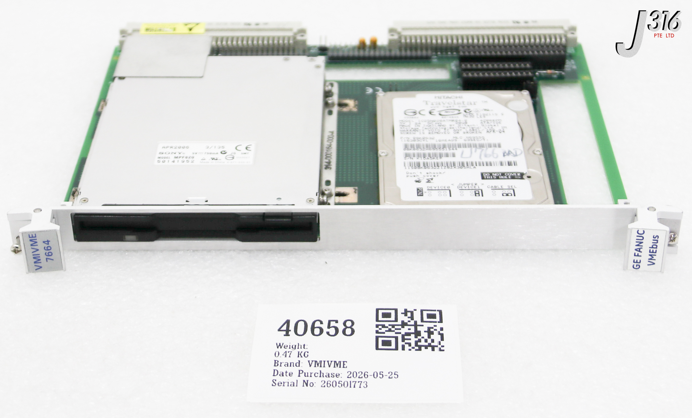 40658 VMIVME PCB, FLOPPY / HARD DISK MODULE 332-007664-545
