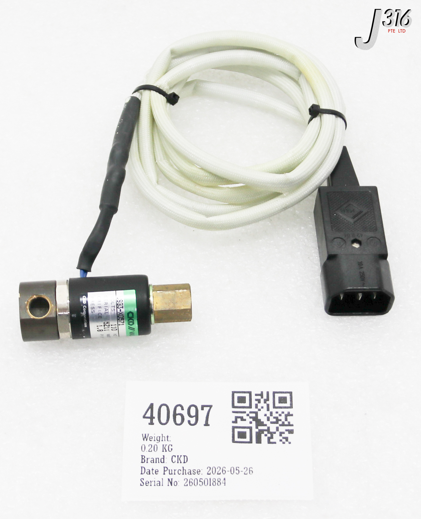 40697 CKD DIRECT ACTING 2, 3-PORT SOLENOID VALVE USG3-X0571