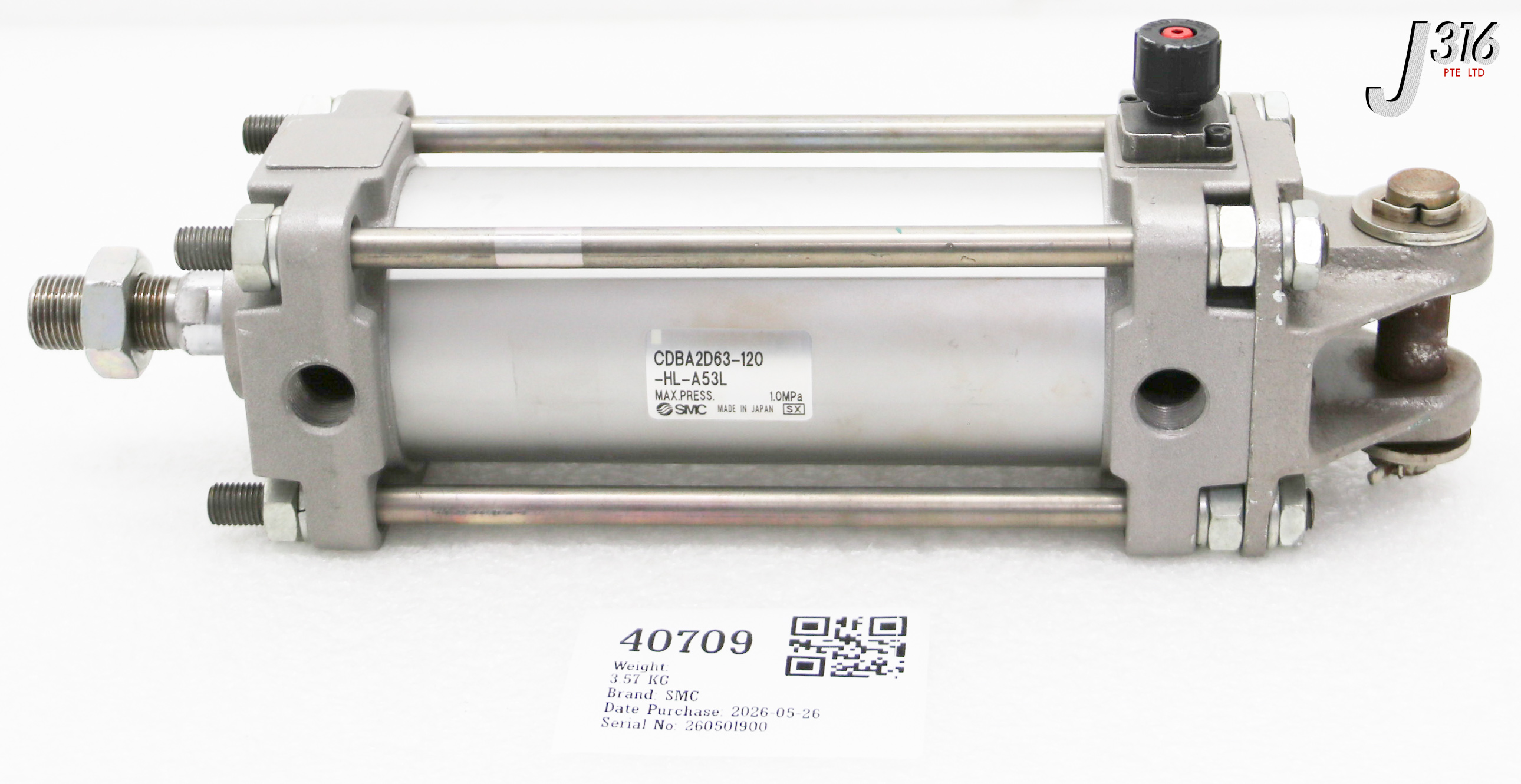 40709 SMC END LOCK CYLINDER CDBA2D63-120-HL-A53L