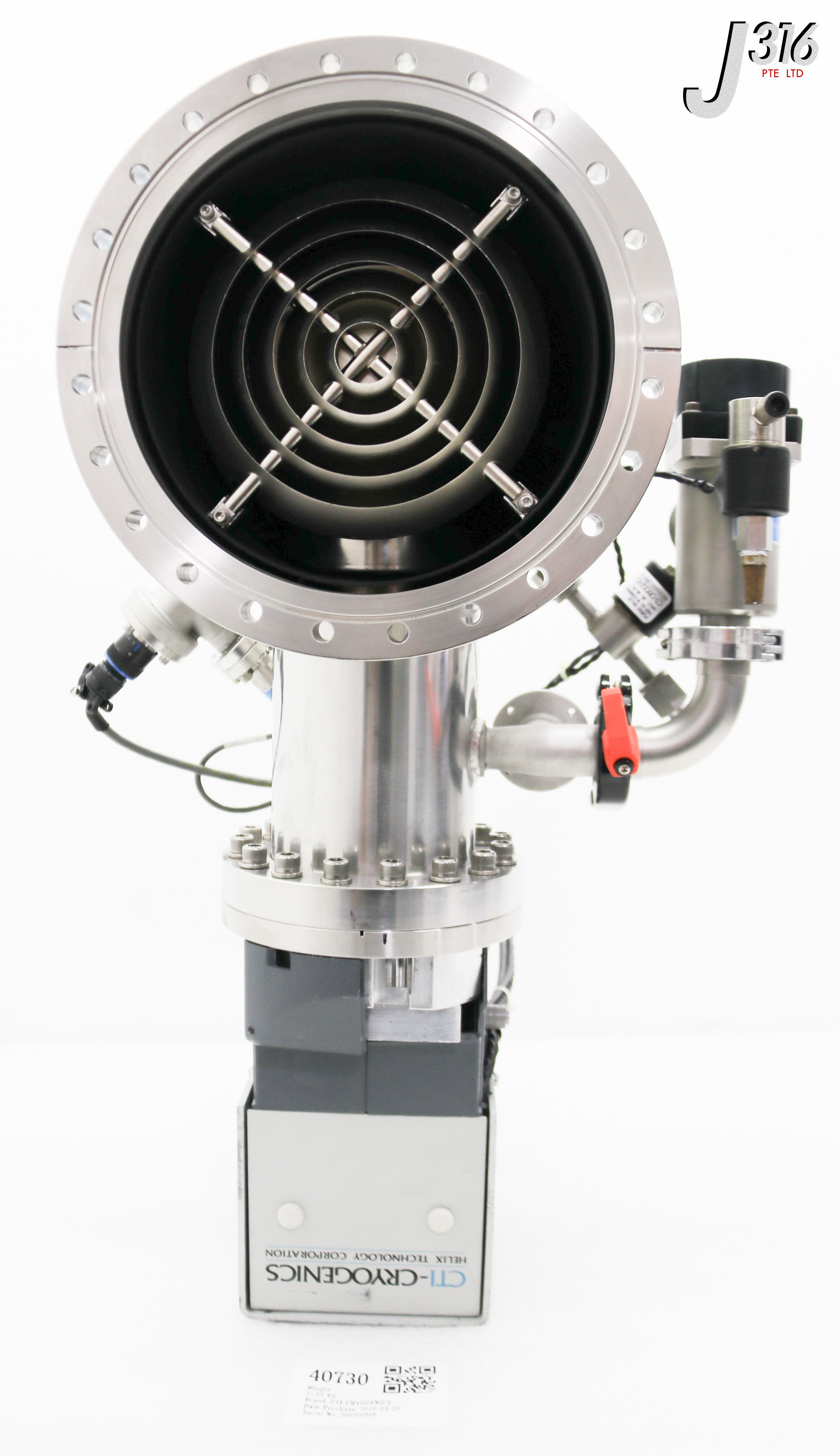 40730 CTI-CRYOGENICS ON-BOARD 8F CRYOPUMP W/ ROUGHING VALVE 8112579G003 8116063G001