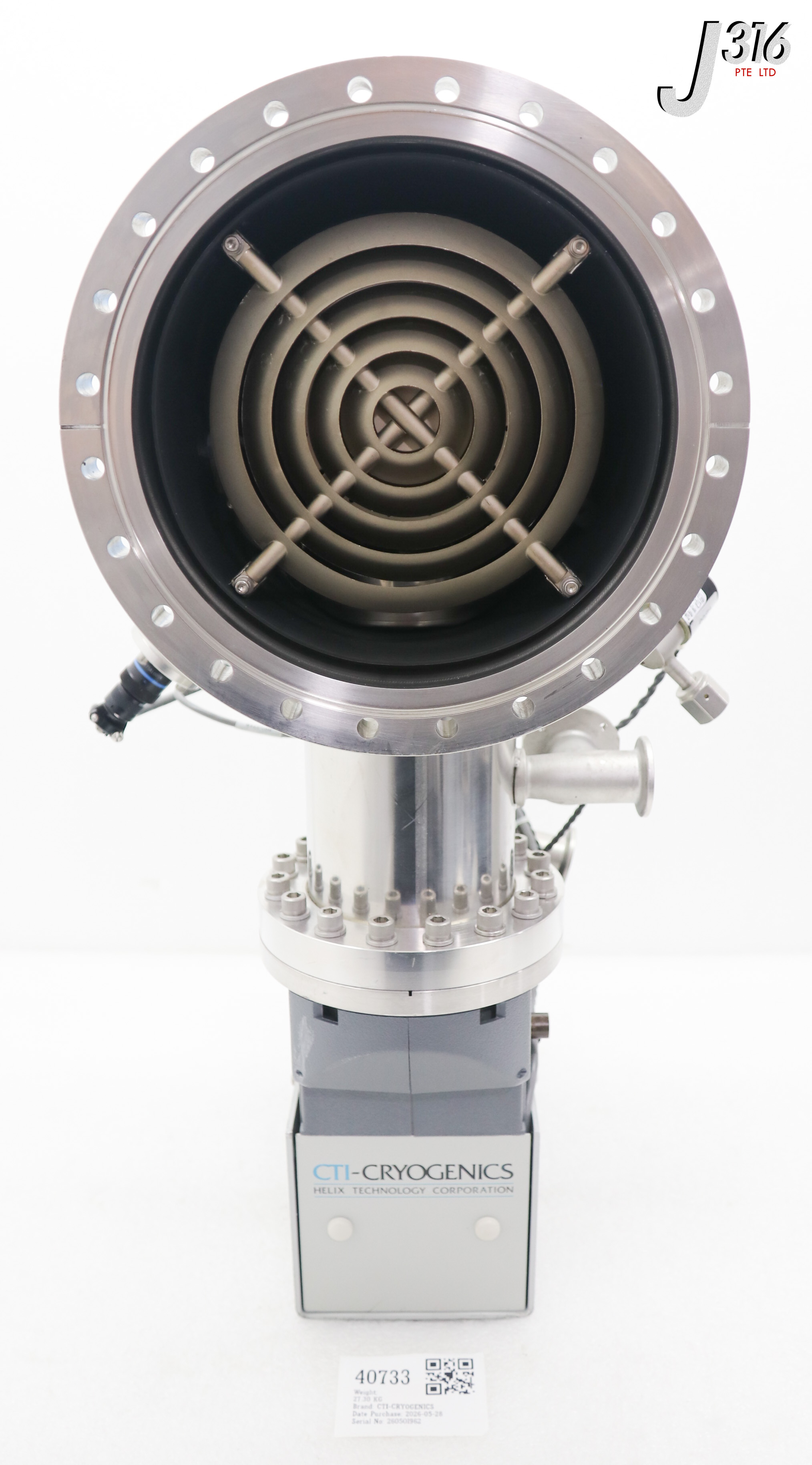 40733 CTI-CRYOGENICS ON-BOARD 8F CRYOPUMP W/ ROUGHING VALVE 8112579G001 (WORKING) 8116063G001